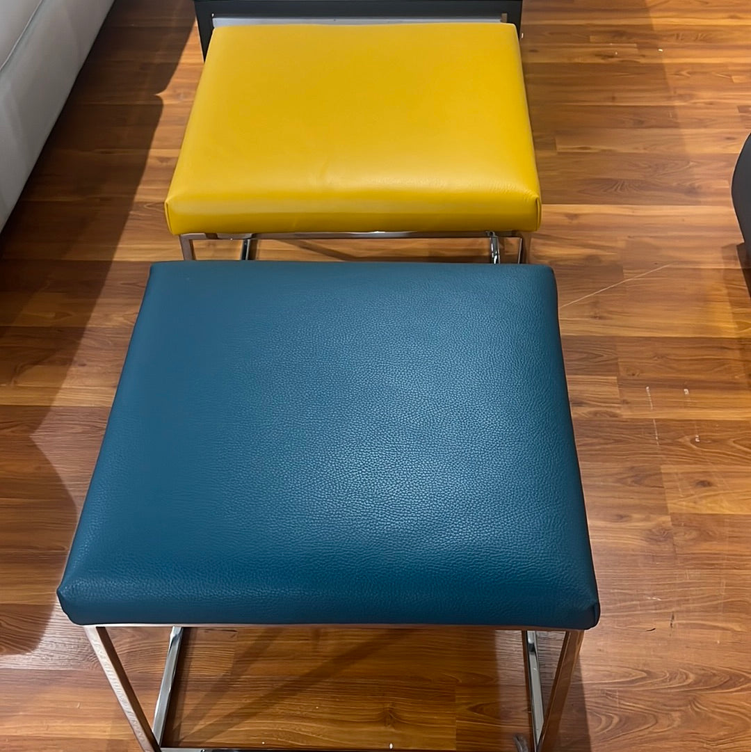 Premium Harlem Leather Ottoman - Soft & Durable Footrest, Storage Bench for Living Room, Bedroom, or Office - Stylish Home Decor & Comfortable Seating Solution
