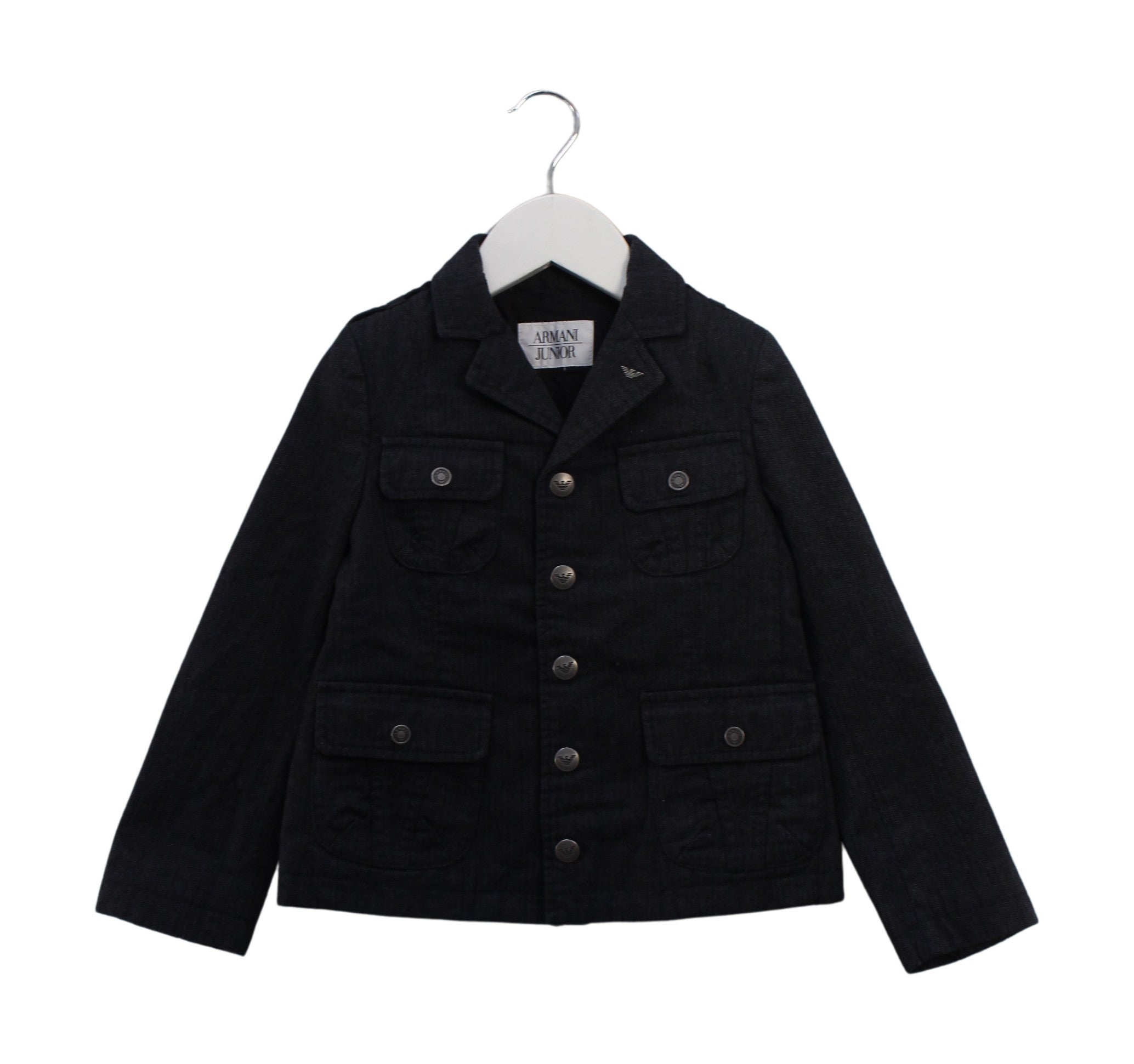 Armani Denim Jacket for Toddlers Size 4T - Stylish Kids Outerwear for Playdates & Family Outings