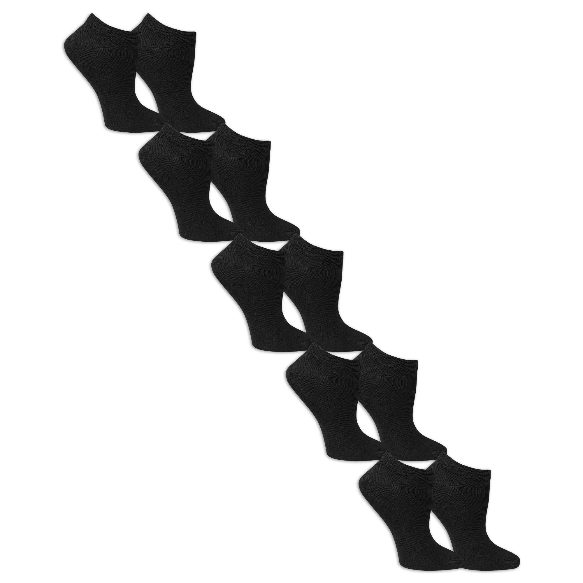Fruit Of The Loom Women's 10 Pack Cushioned No Show Socks - Soft Breathable Low Cut Socks for Everyday Wear, Workouts & Sneakers