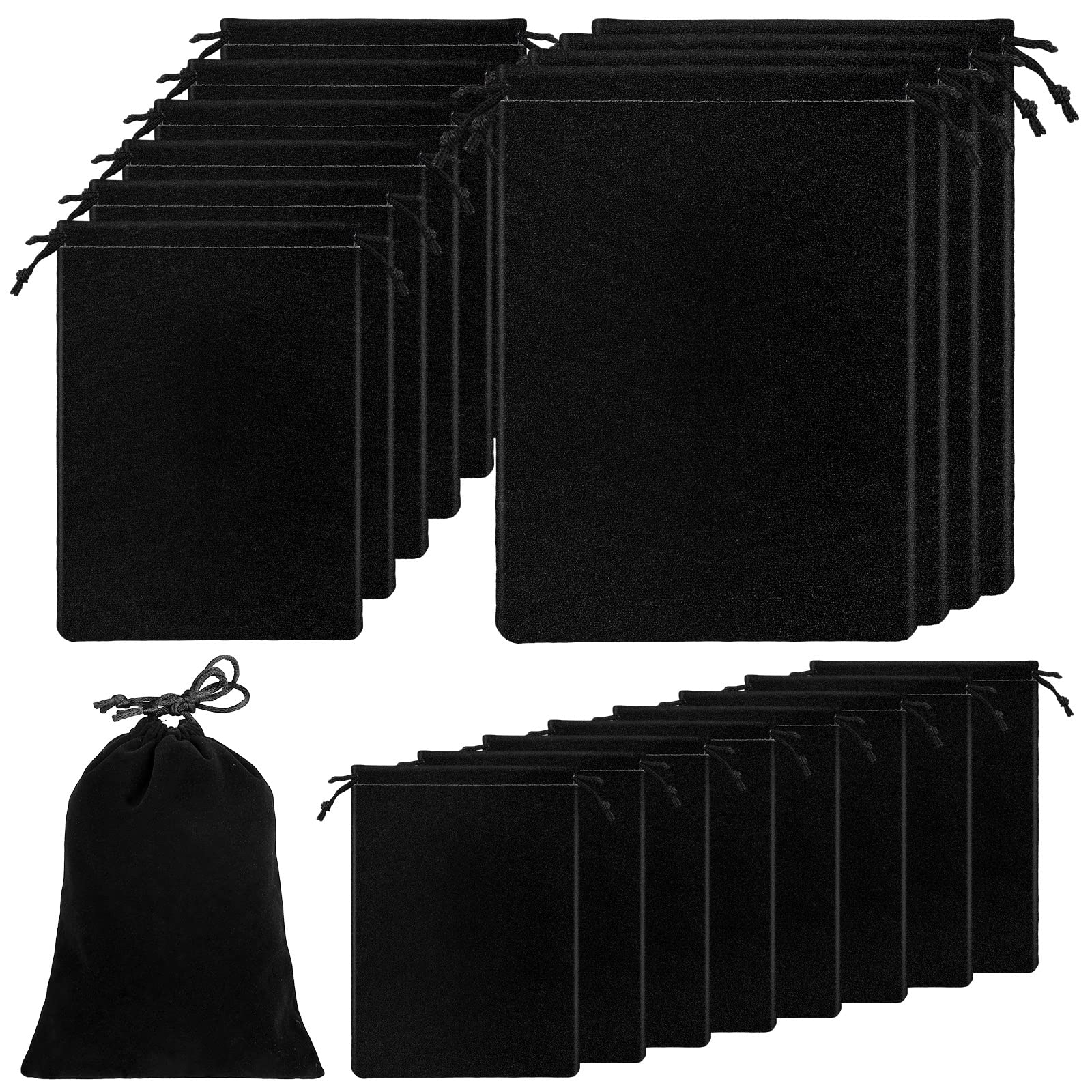 15 Pcs Microfiber Drawstring Storage Bags - Waterproof Adult Toy Organizer, Camping Gear Sack, Travel Accessory Pouch (Mixed Sizes) - Perfect for Home Organization, Outdoor Adventures & Discreet Storage