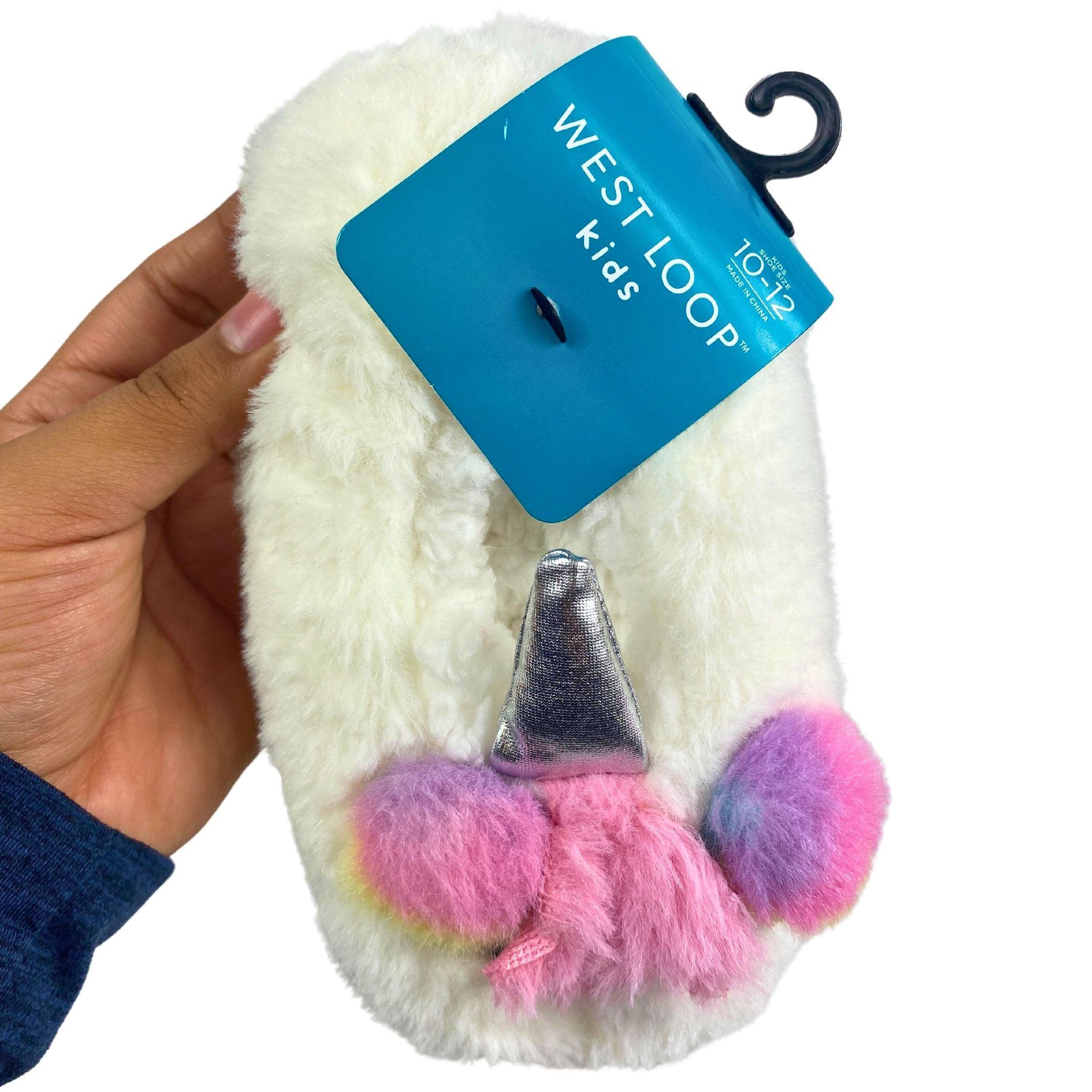 West Loop Kids Unicorn Slippers - 60 Pcs Bulk Pack - Soft & Cozy Unicorn-Themed Slippers for Girls - Perfect for Birthday Gifts, Sleepovers & Indoor Play