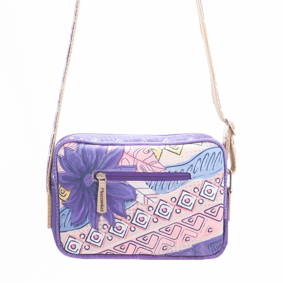 Hands-Free Crossbody Bag Palenque Purple - Macondas | Perfect for Travel, Shopping & Everyday Use