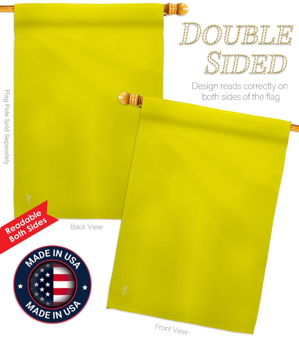 Americana Home & Garden Yellow House Flag - Double-Sided Open for Business Banner - Made in USA - Perfect for Storefronts, Retail Shops & Yard Decorations