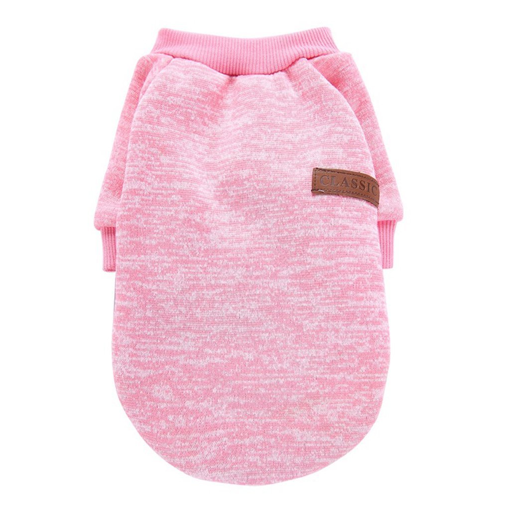 Classic Knit Dog Sweater for Small Dogs - Warm Winter Puppy Coat, Soft & Cozy Pet Clothing (XS, Pink) - Perfect for Indoor & Outdoor Winter Walks