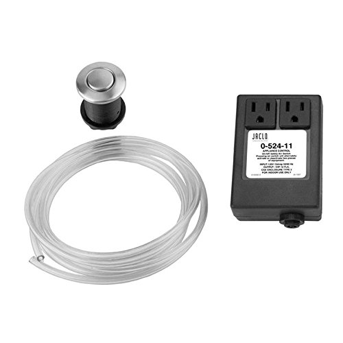 Jaclo 2822-SN Satin Nickel Waste Disposal Air Switch - Kitchen Sink Garbage Disposal Control Button for Easy & Hands-Free Operation