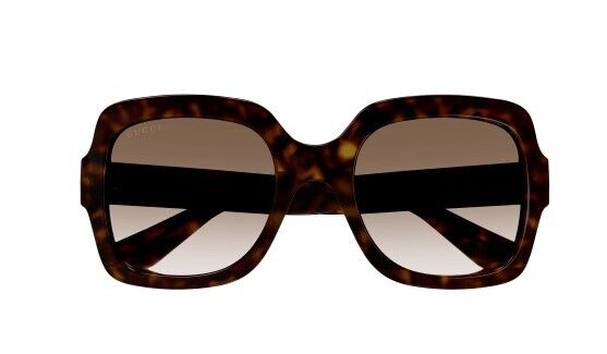 Gucci GG1337S 003 Havana/Brown Gradient Oversized Square Women's Sunglasses - Fashionable UV Protection Shades for Women, Perfect for Beach, Driving & Outdoor Activities