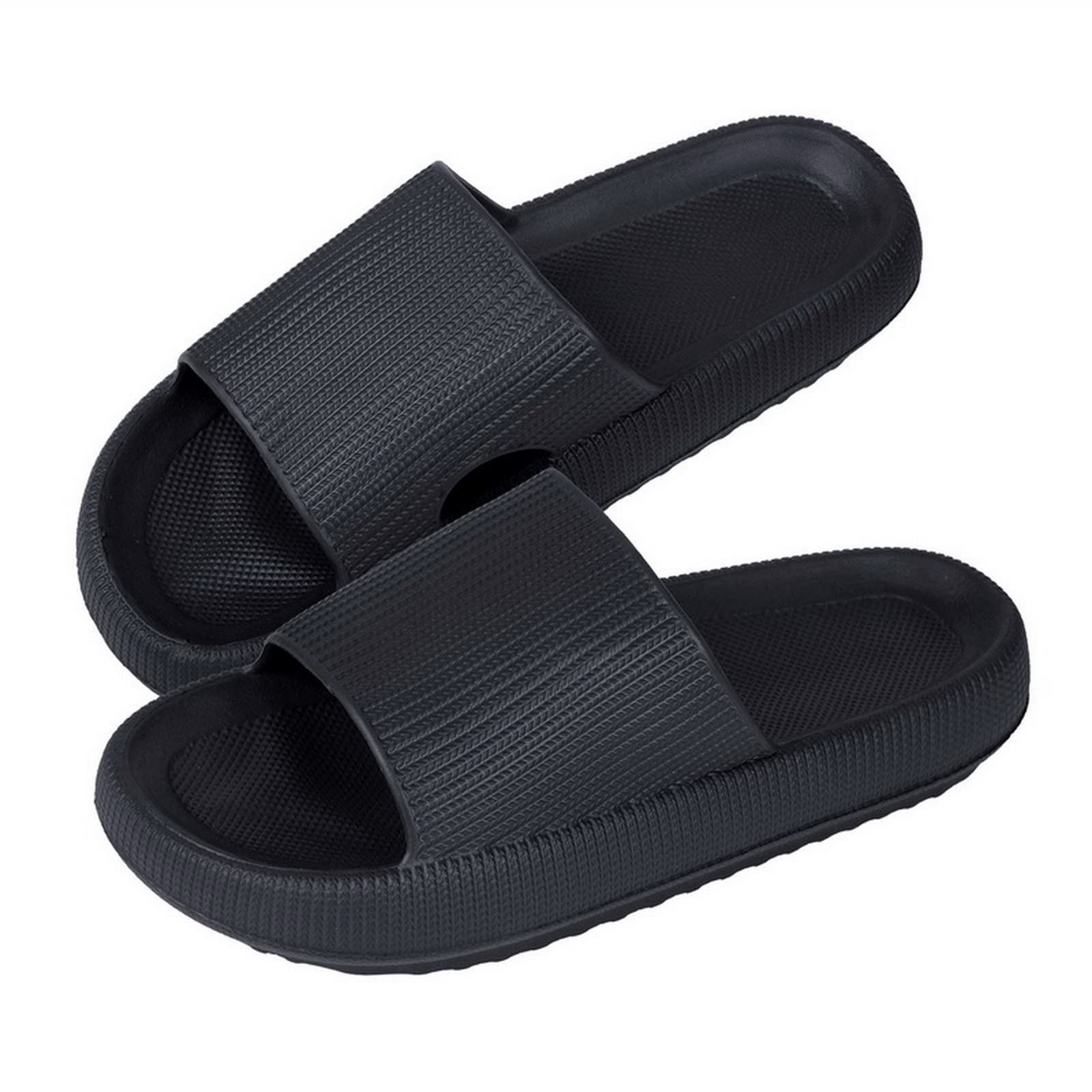 **MoneRffi Cloud Slides for Women and Men - Non-Slip Thick Sole Quick-Drying Shower Shoes & House Slippers - Perfect for Pool, Beach, Gym, and Indoor Comfort**