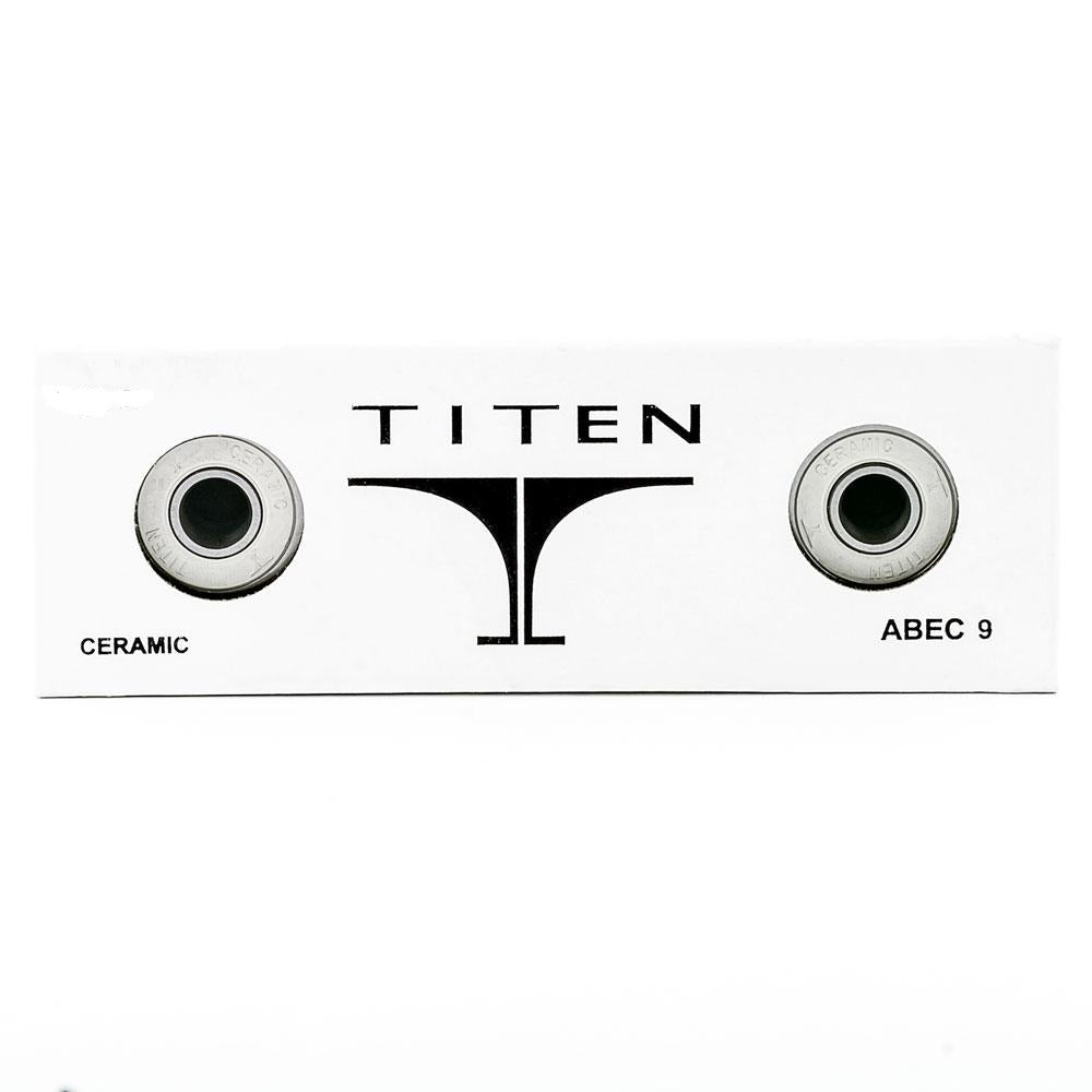 Titen Premium Ceramic Bearings - 12 Pack for Bicycles, Skateboards & Rollerblades - High-Speed, Low Friction Performance for Smooth Rides