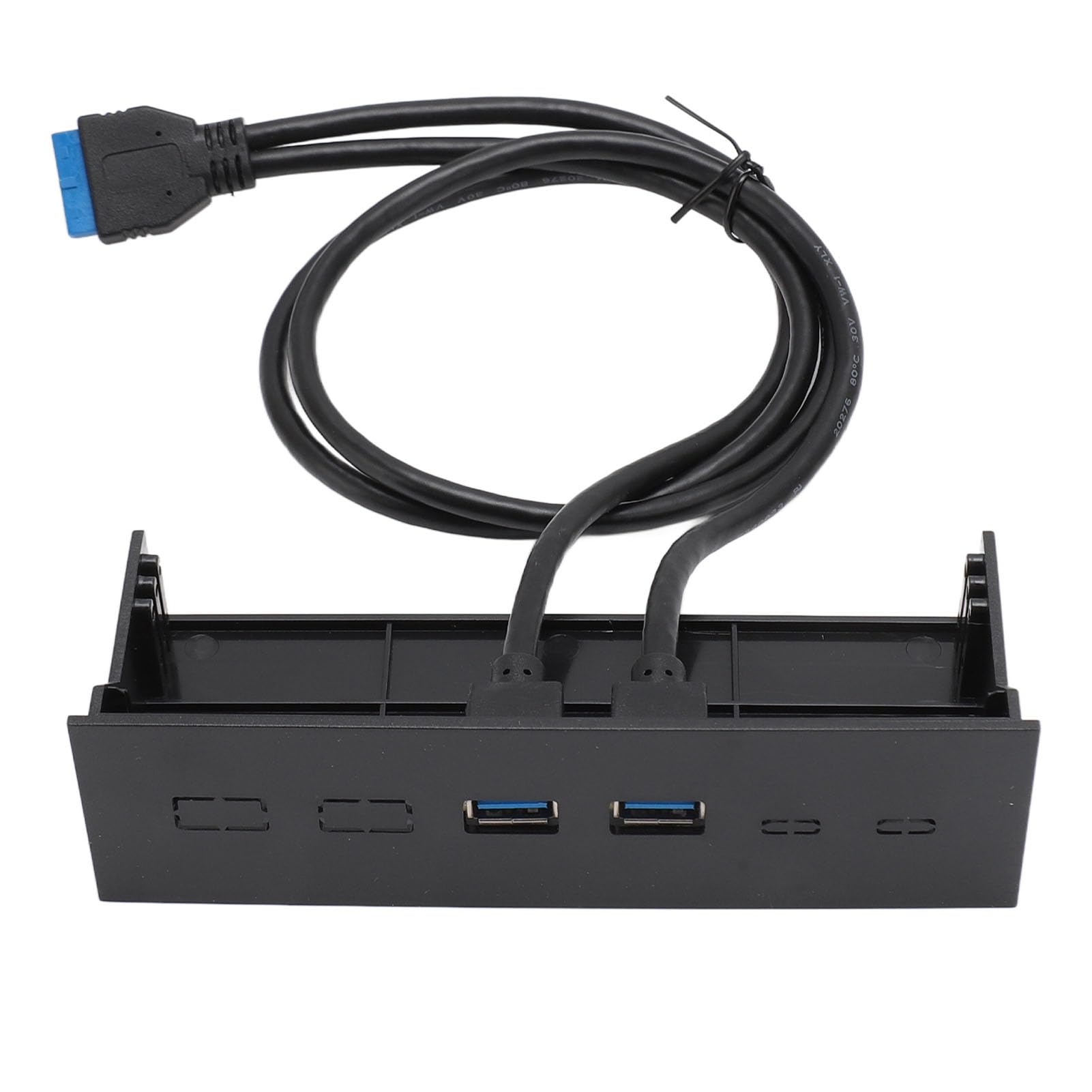 5.25 Inch USB 3.0 Hub Dual Port 5Gbps Expansion Card - High Speed Data Transfer for PC, Laptop, Desktop Computer - Easy Install in Computer Case for Extra USB Ports - Perfect for Gaming, Workstation & Home Office Setup