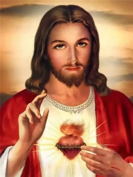 DIY Full Drill Diamond Painting Kit - Jesus Christ Religious Cross Stitch Art for Home Wall Decor (40x50cm) | Perfect for Adults Crafting, Gift Giving & Stress Relief