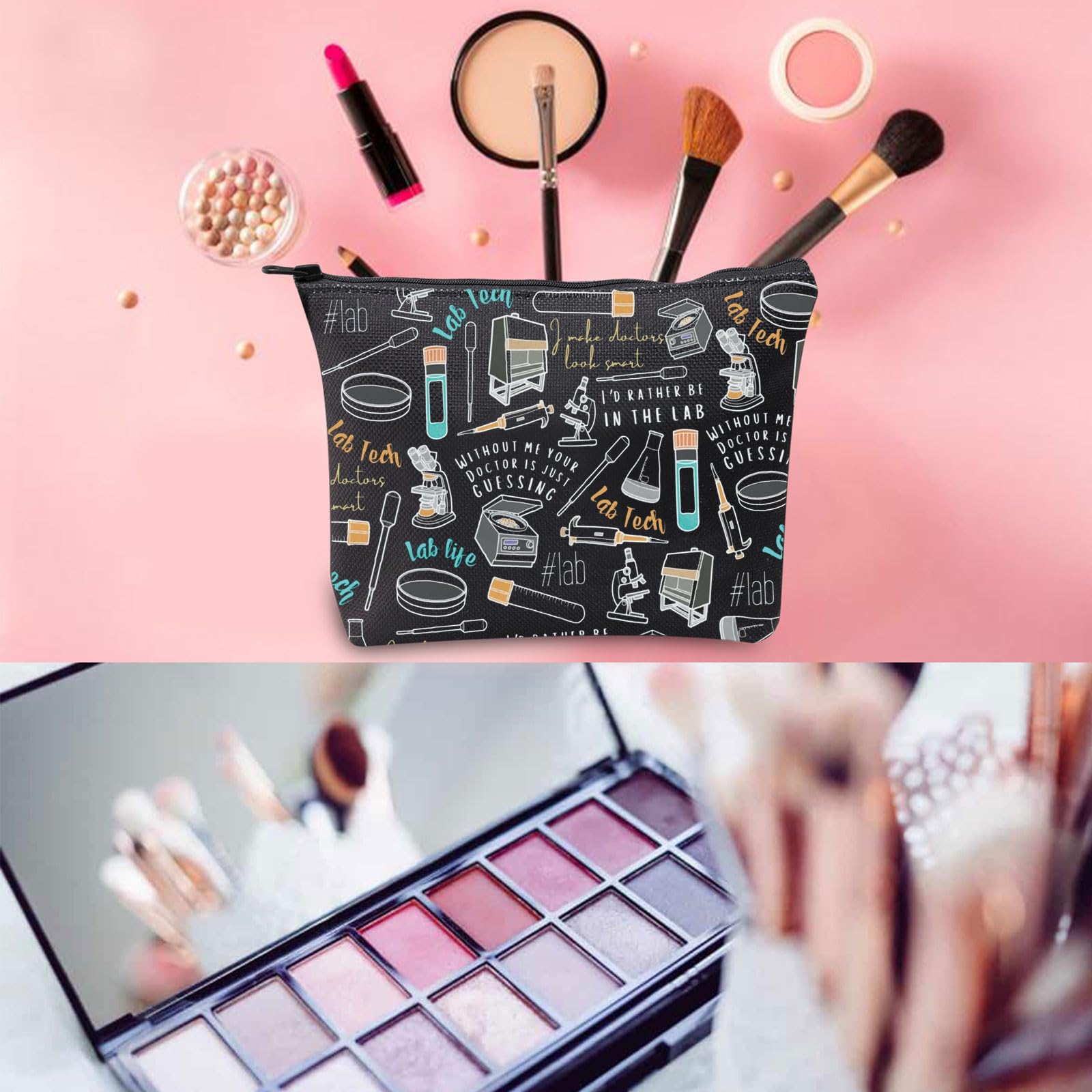 WCGXKO Lab Technician Gift - Premium Zipper Pouch Makeup Bag for Laboratory Professionals | Perfect for Lab Week 2023, Science Gifts & Medical Work Essentials