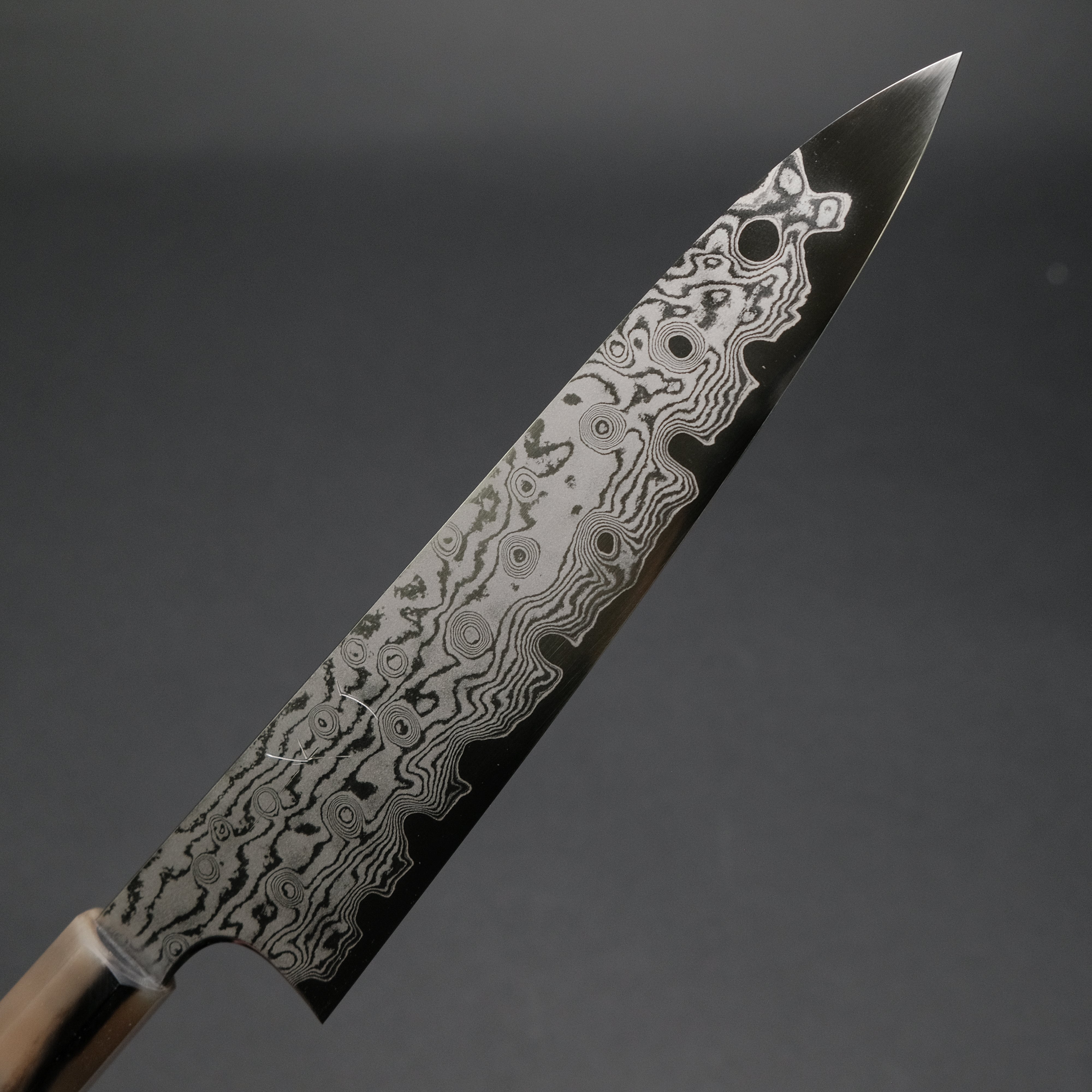 Hitohira Kikuchiyo Yohei 210mm Gyuto Knife - VG-10 Damascus Steel Blade with Ebony Wood Handle - Limited Edition Japanese Chef Knife for Professional Cooking, Sushi & Meat Cutting