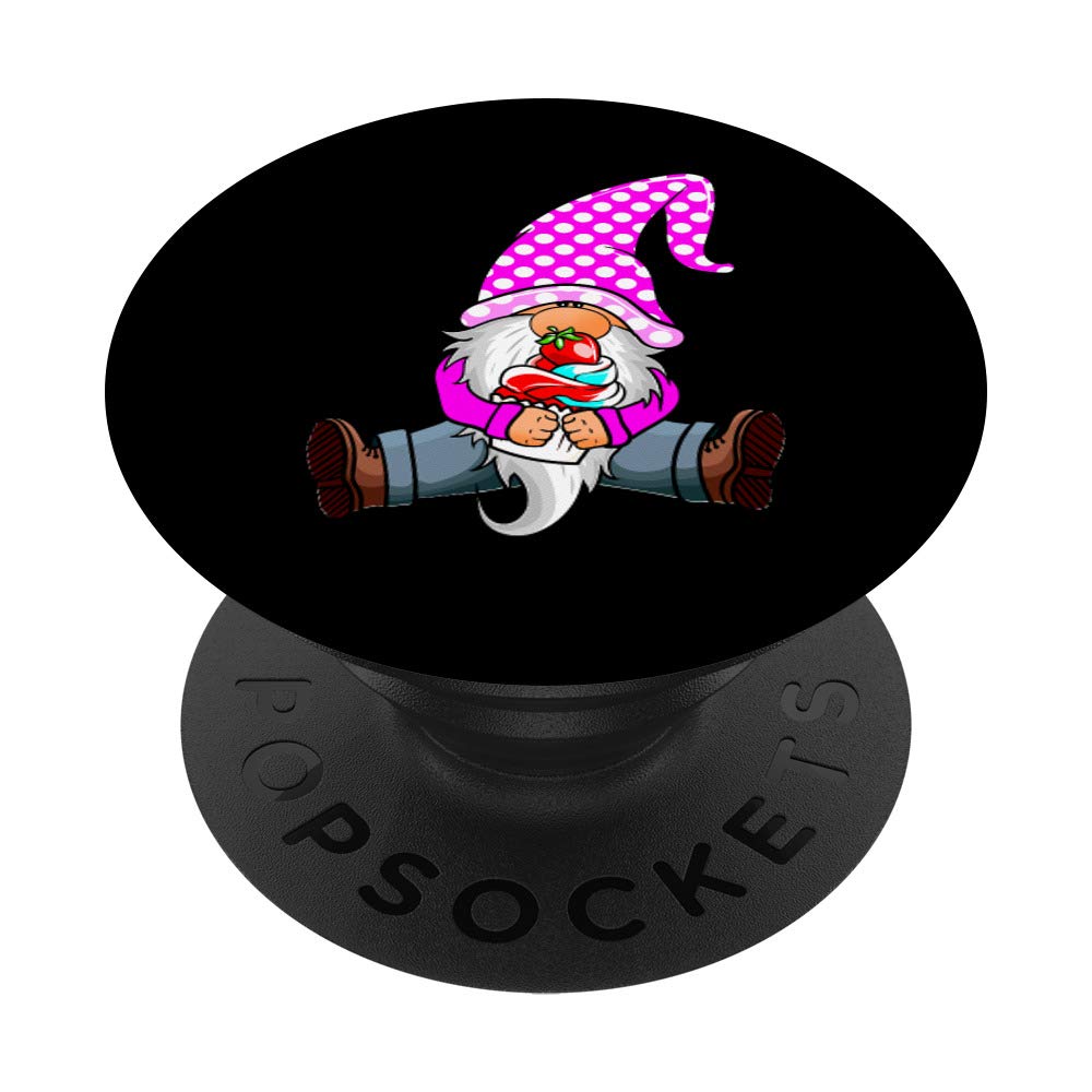 Pastry Chef Gnome Holding Cupcake - Cake Baking Dessert Decor - Swappable PopSockets PopGrip for Phones & Tablets - Perfect for Bakers, Kitchen Decor & Gnome Collectors