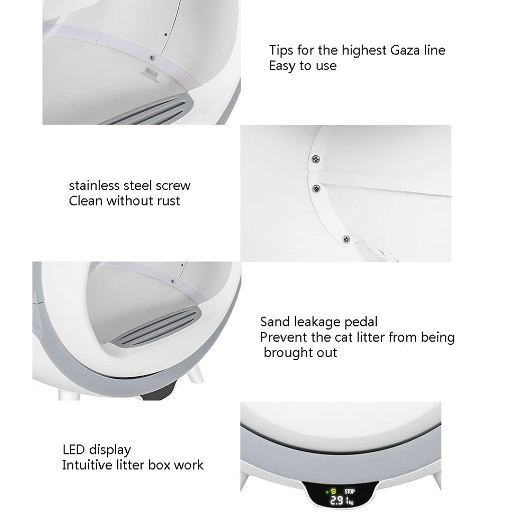 Automatic Self-Cleaning Cat Litter Box - Fully Enclosed Smart Electric Cat Toilet with Odor Control - High-End Poop Scooping Machine for Indoor Cats - Perfect for Small Apartments & Multi-Cat Homes