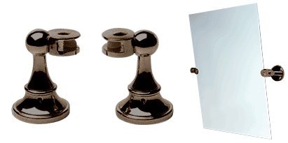 CRL MP64080RB Oil Rubbed Bronze Victorian Mirror Pivot Hinge - Elegant Cabinet & Door Hardware for Bathroom Vanity, Bedroom Dresser & Vintage Furniture Restoration
