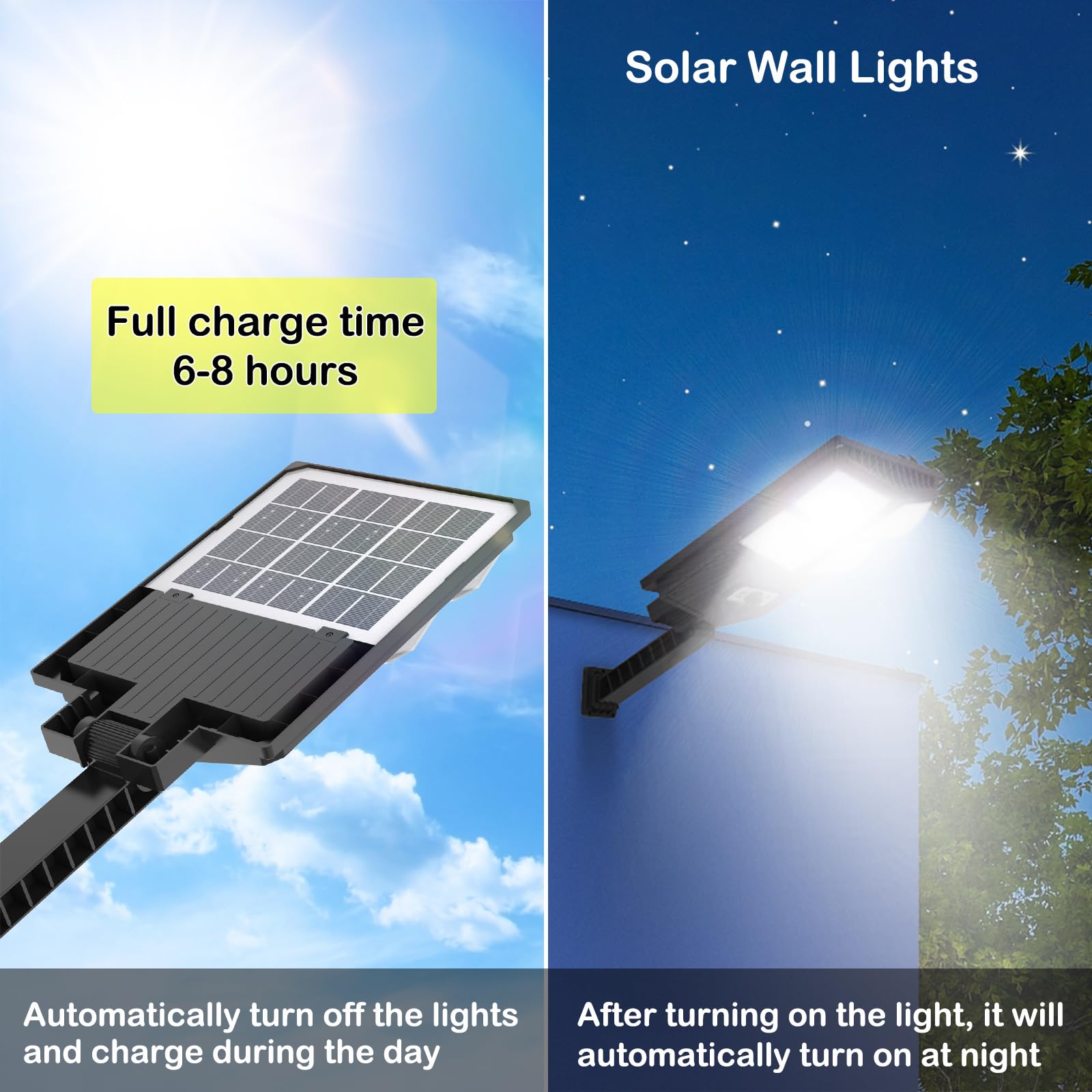 Solar Flood Lights Outdoor with Motion Sensor & Remote Control - 6500K Bright White, Waterproof, 3 Modes - Perfect for Yard, Garden, Path, Parking Lot (2 Pack) - Ideal for Home Security & Landscape Lighting