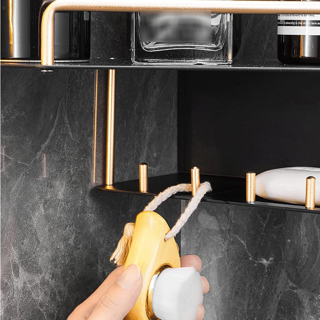 Luxury Wall-Mounted Triangle Bathroom Shelf - Space Saving Corner Storage for Soap, Toiletries & Bath Accessories | Perfect for Small Bathrooms, Showers & Powder Rooms
