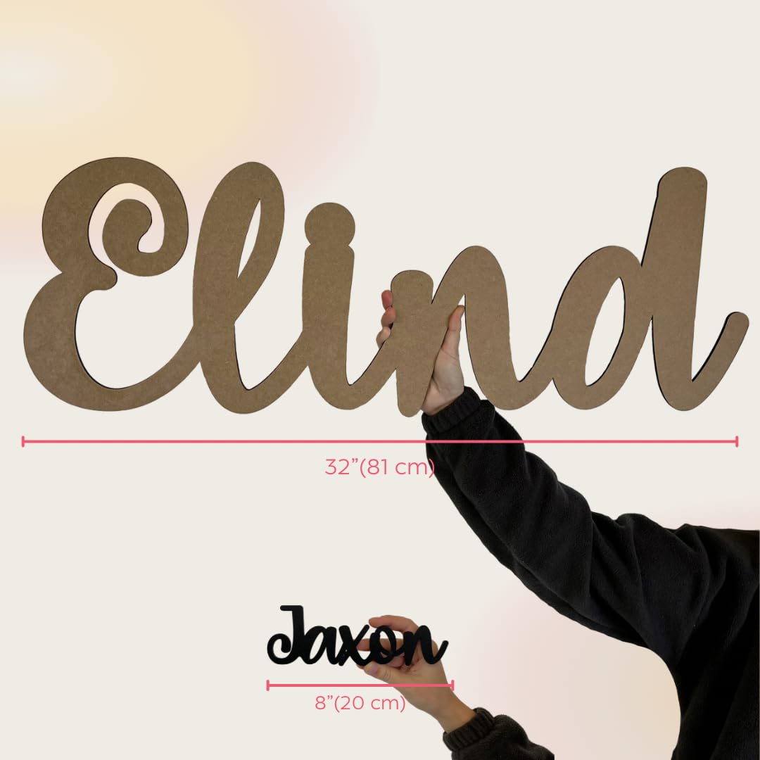 Personalized Baby Name Sign - Custom Wooden Name Plaque for Nursery Wall Decor, Baby Room Decor, Newborn Gift - Perfect for Baby Showers, Christenings & Nursery Decorations