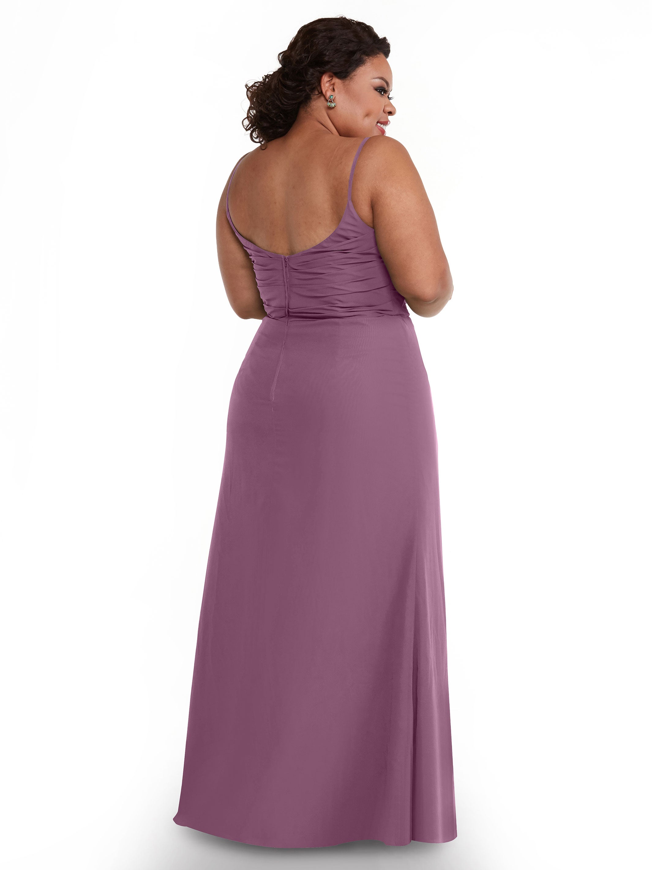 Elegant 80169 Chiffon Sheath Bridesmaid Dress with Pleated Bodice - Perfect for Weddings, Formal Events & Special Occasions