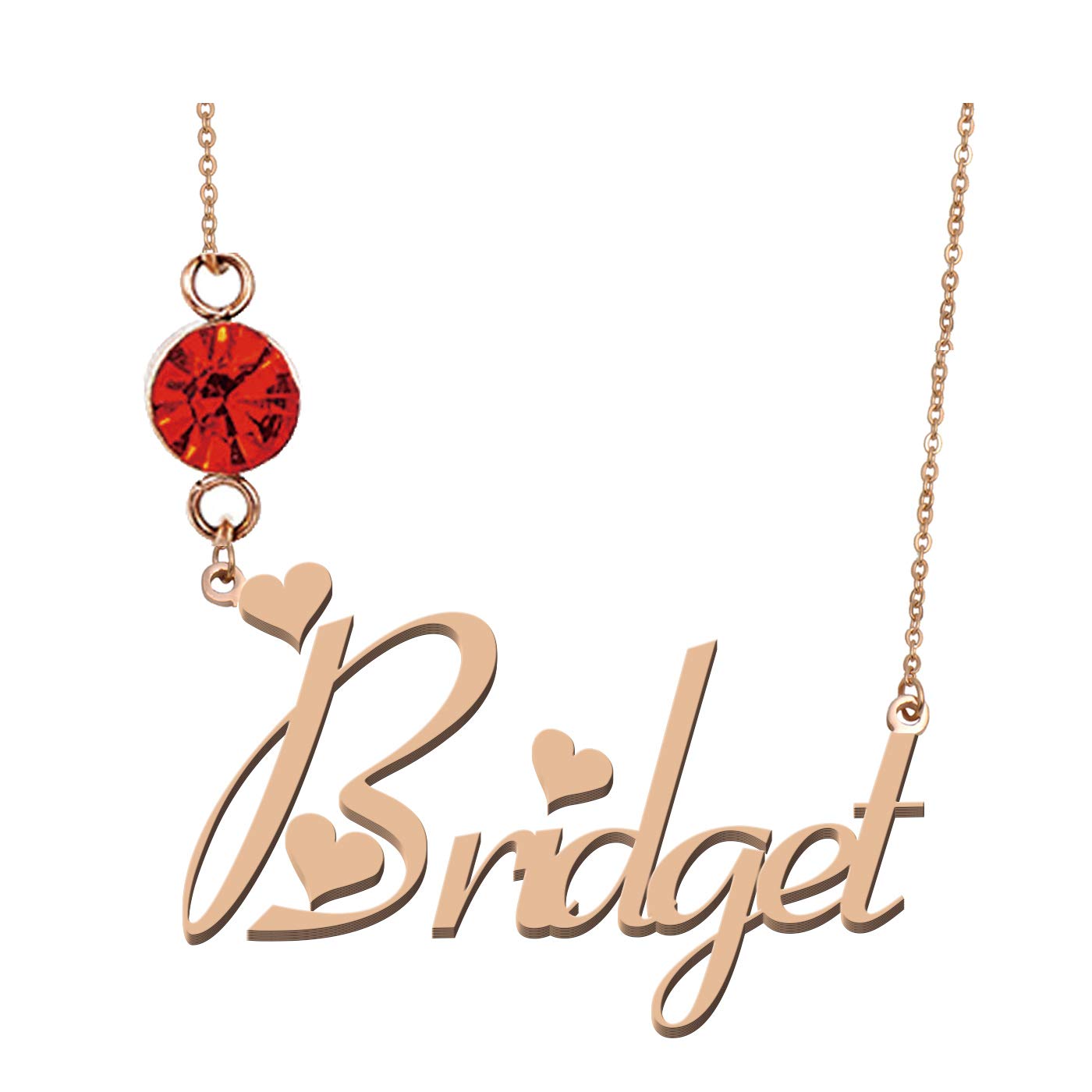 Personalized Name Necklace with Birthstone - Custom Engraved Jewelry for Women, Gift for Mom, Wife, Girlfriend - Perfect for Birthdays, Anniversaries & Special Occasions
