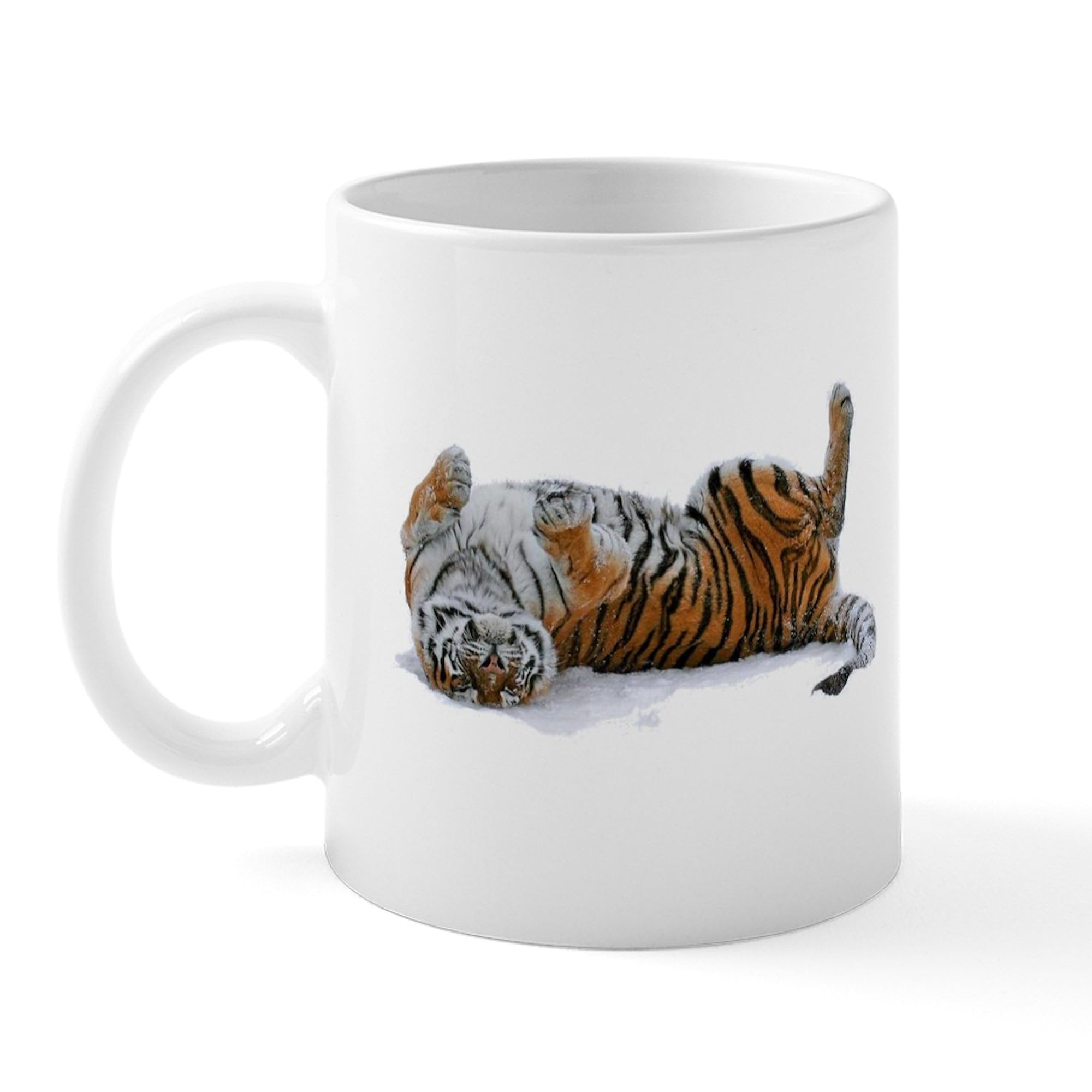 Tiger Print Ceramic Coffee Mug 11 oz (325 ml) - Perfect for Home, Office & Gifts - Unique Animal Design Coffee Cup for Tea, Hot Chocolate & Beverages