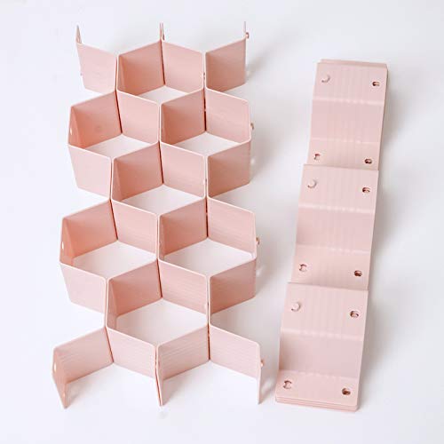 Arinda Honeycombs Drawer Organizer - Adjustable Closet Divider for Underwear, Socks, Bras, Ties & Baby Clothes | DIY Storage Solution for Dresser, Vanity & Nursery Organization