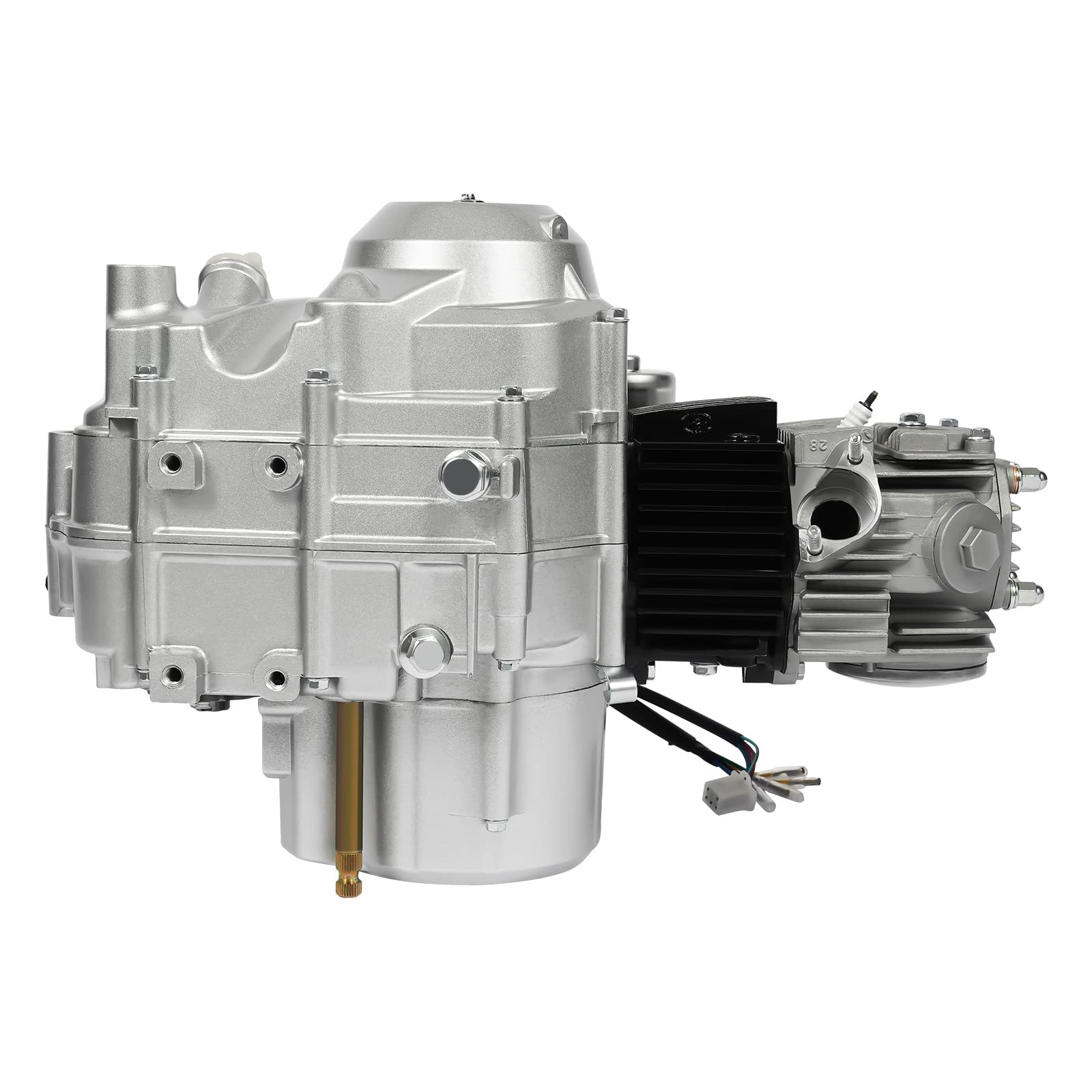 125CC 4-Stroke Semi-Auto 3-Speed Go Kart Engine Kit with Reverse & Electric Starter - Air-Cooled Single Cylinder Motor for Dirt Bikes, ATVs & Pit Bikes - Perfect for Off-Road Racing, Backyard Fun & DIY Projects