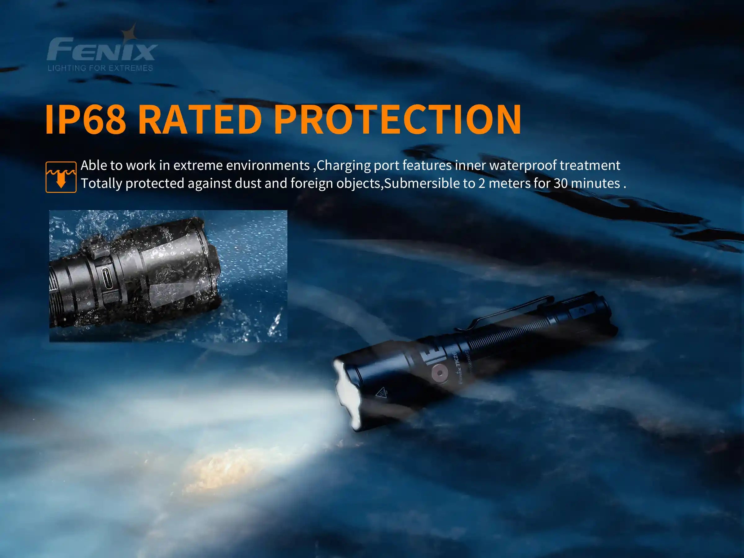 Fenix TK26R Tactical LED Flashlight - 1500 Lumens High Power Rechargeable Flashlight for Camping, Hiking, Emergency & Outdoor Adventures