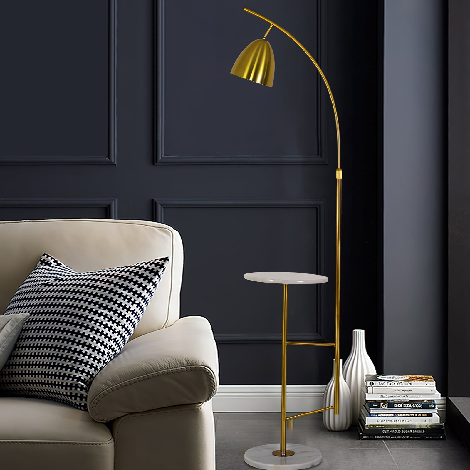 Modern LED Fishing Floor Lamp with Adjustable Brightness - Perfect for Reading, Living Room, and Bedroom Lighting