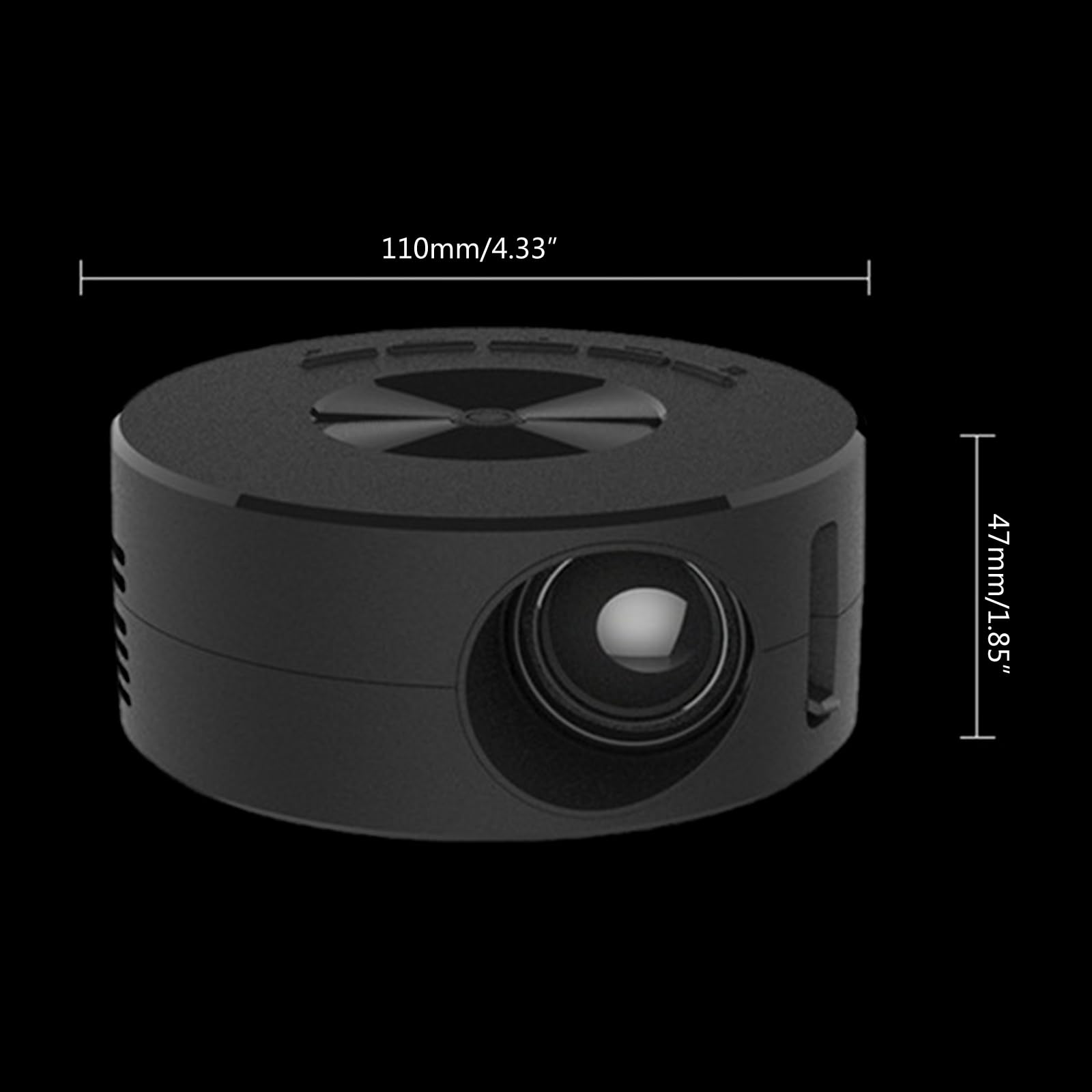 KUAIYIJU YT200 Mini LED Projector 1080P Home Theater for Movies & Gaming