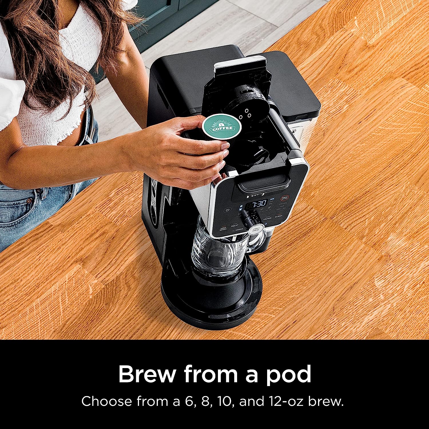 Ninja CFP201 DualBrew 12-Cup Coffee Maker - Single Serve for K-Cup Pods & Ground Coffee, Black - Perfect for Home, Office & Small Kitchens