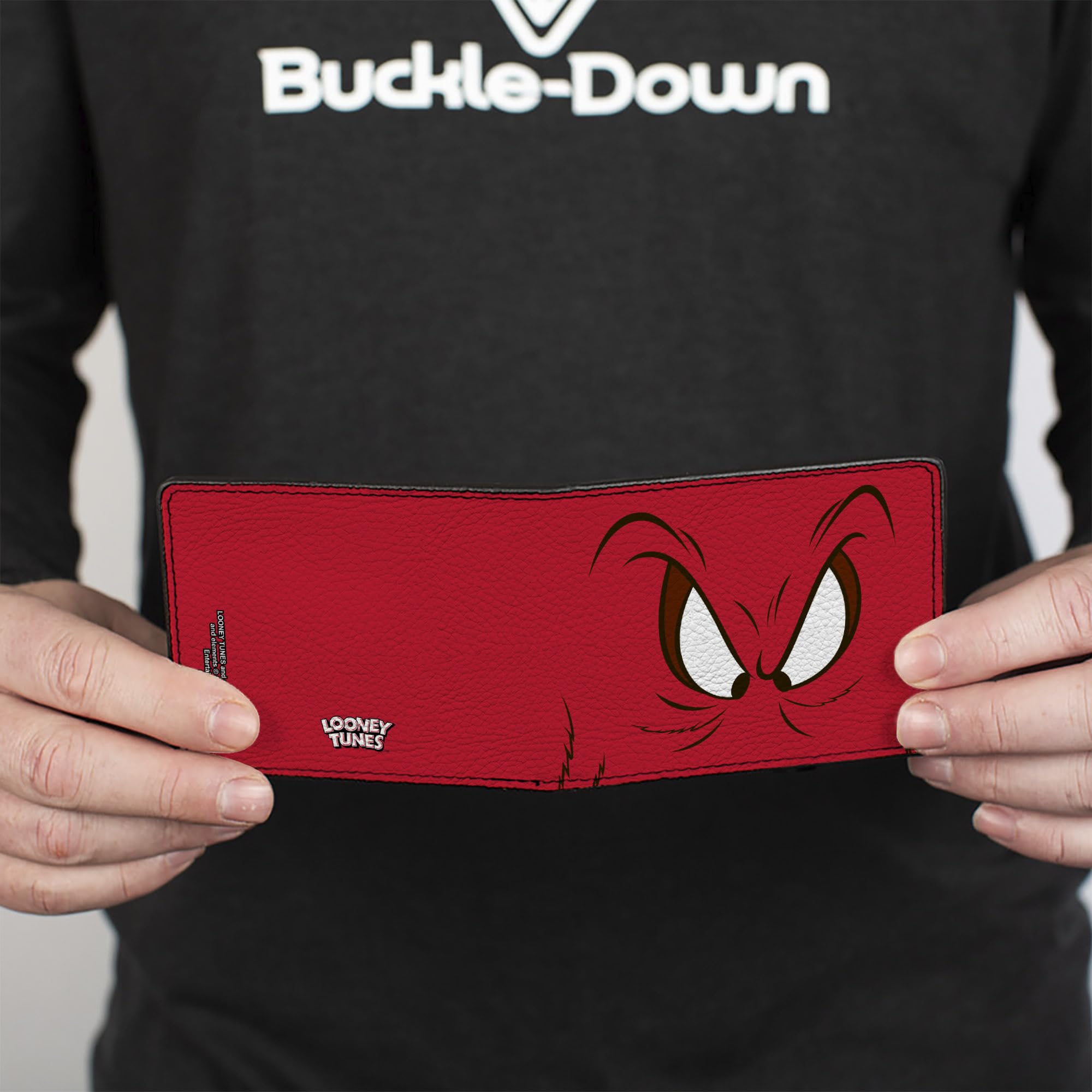 Buckle-Down Men's PU Leather Bifold Wallet - Gossamer Eyes Multicolor Slim RFID Blocking Wallet for Everyday Use & Travel