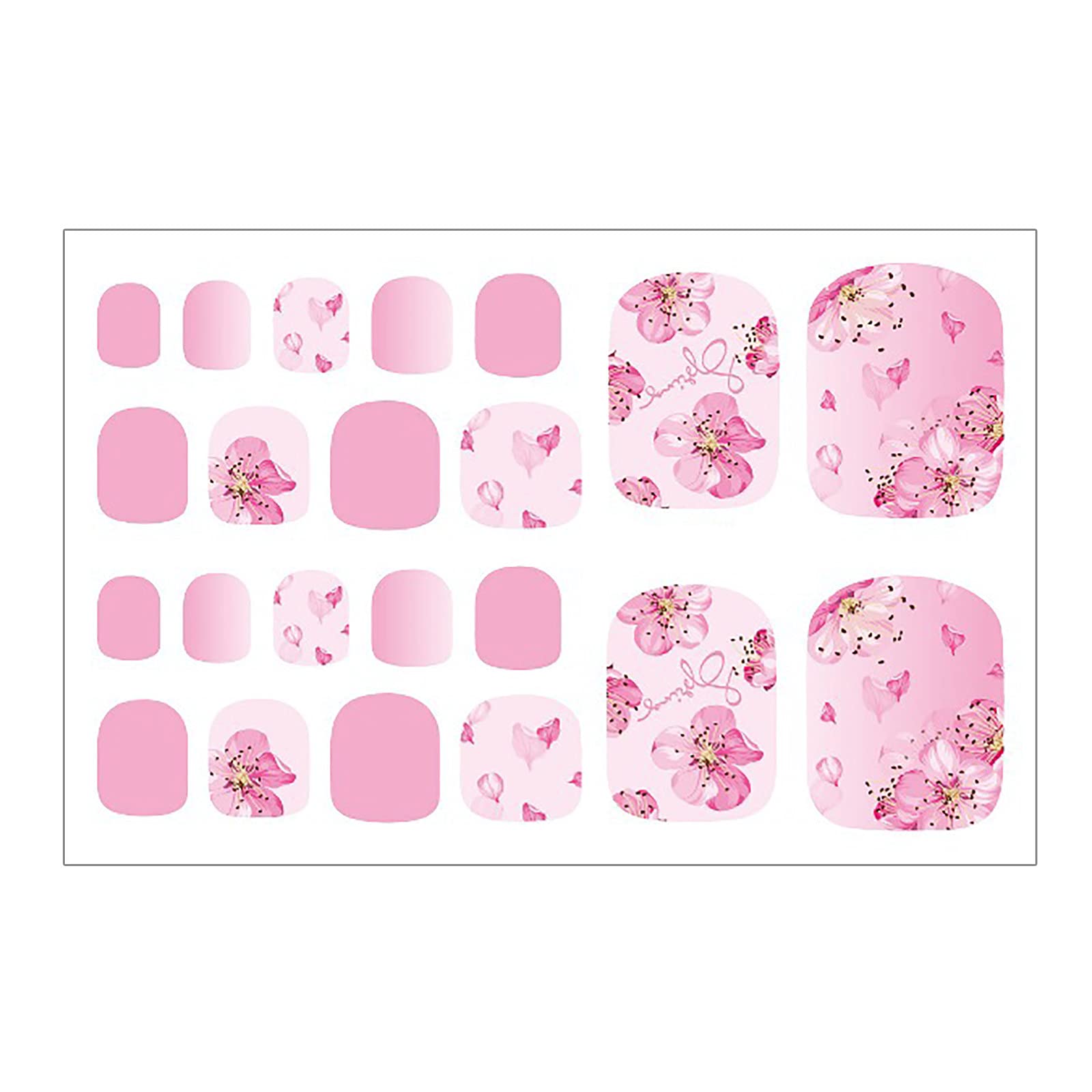2022 New Self-Adhesive Toe Nail Art Stickers for Women & Girls - Easy Nail Polish Decoration for Parties, Beach & Summer Pedicures