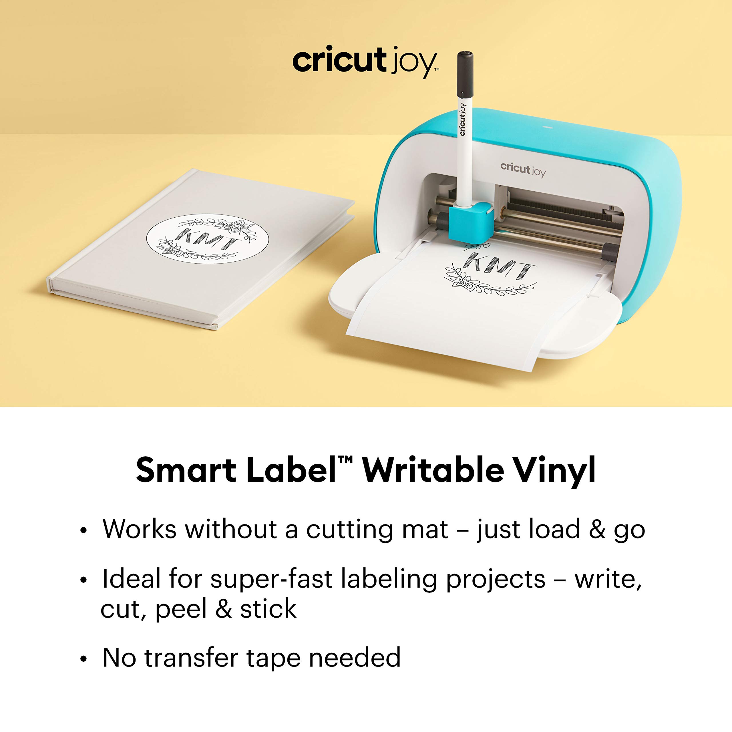 Cricut Joy Cutting Machine Bundle with Smart Label Vinyl, Pens & Tools - Portable DIY Craft Cutter for Home, Office & Classroom - Perfect for Scrapbooking, Gift Wrapping, Food Labeling & Organization Projects
