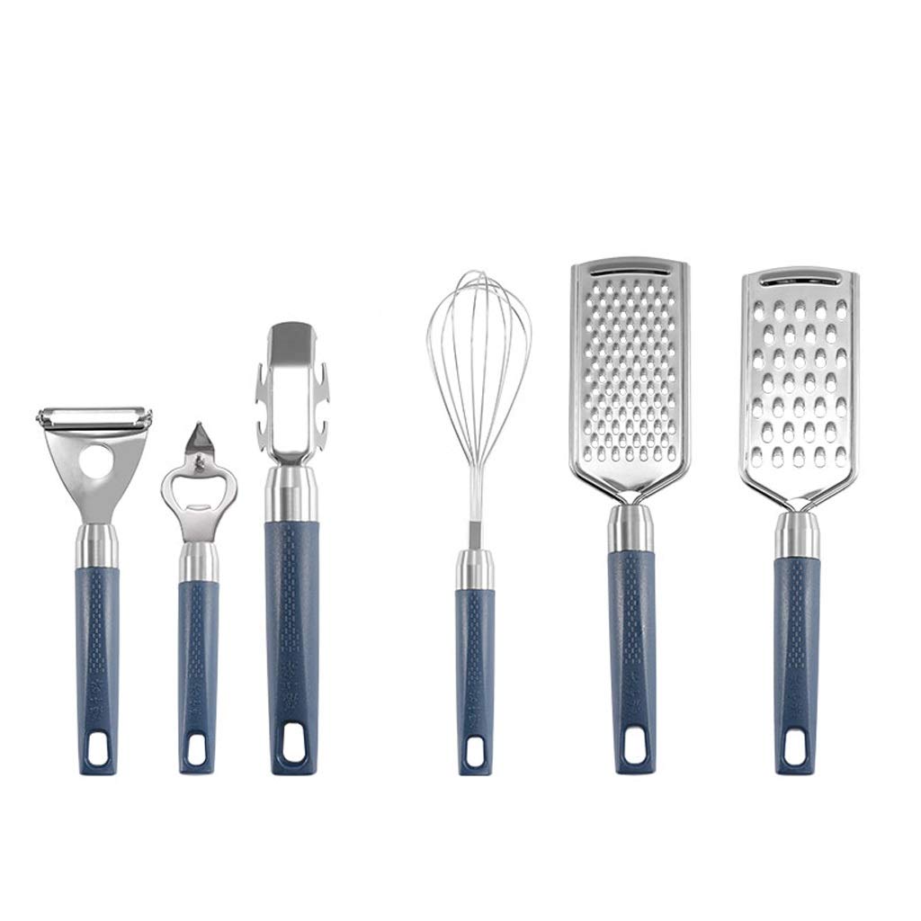 SHUUY 6-Piece Premium Copper Coated Stainless Steel Kitchen Utensil Set - Ice Cream Scoop, Peeler, Garlic Press, Cheese Grater & Whisk - Essential Cooking Tools for Baking, Meal Prep & Home Kitchen Use
