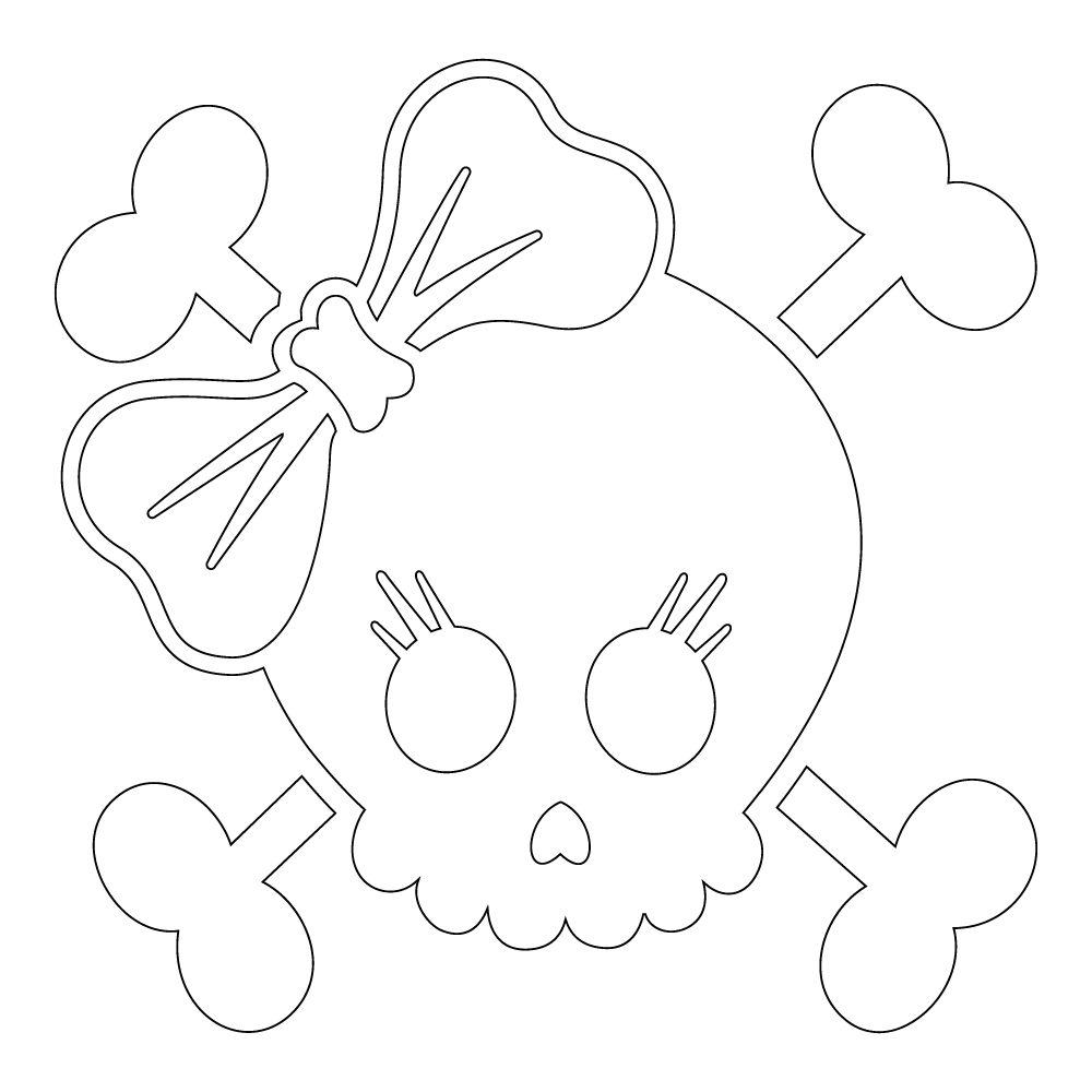 006 Lucy Skull 5 x 5 - Gothic Home Decor, Halloween Party Supplies & Unique Gift Idea for Skull Collectors