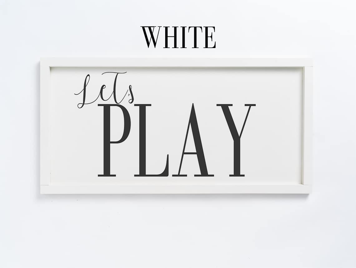 Playroom Wall Decor - Let's Play Sign for Kids' Playroom - Playroom Wall Art & Play Sign - Perfect for Nursery, Daycare, or Home Play Area