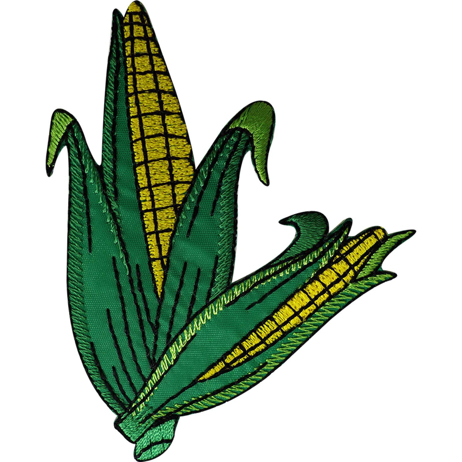 Sweet Corn on The Cob Iron-On Patch - Embroidered Vegetable Badge for Jackets, Hats & Backpacks - DIY Sew On Applique for Denim, Jeans & Crafts
