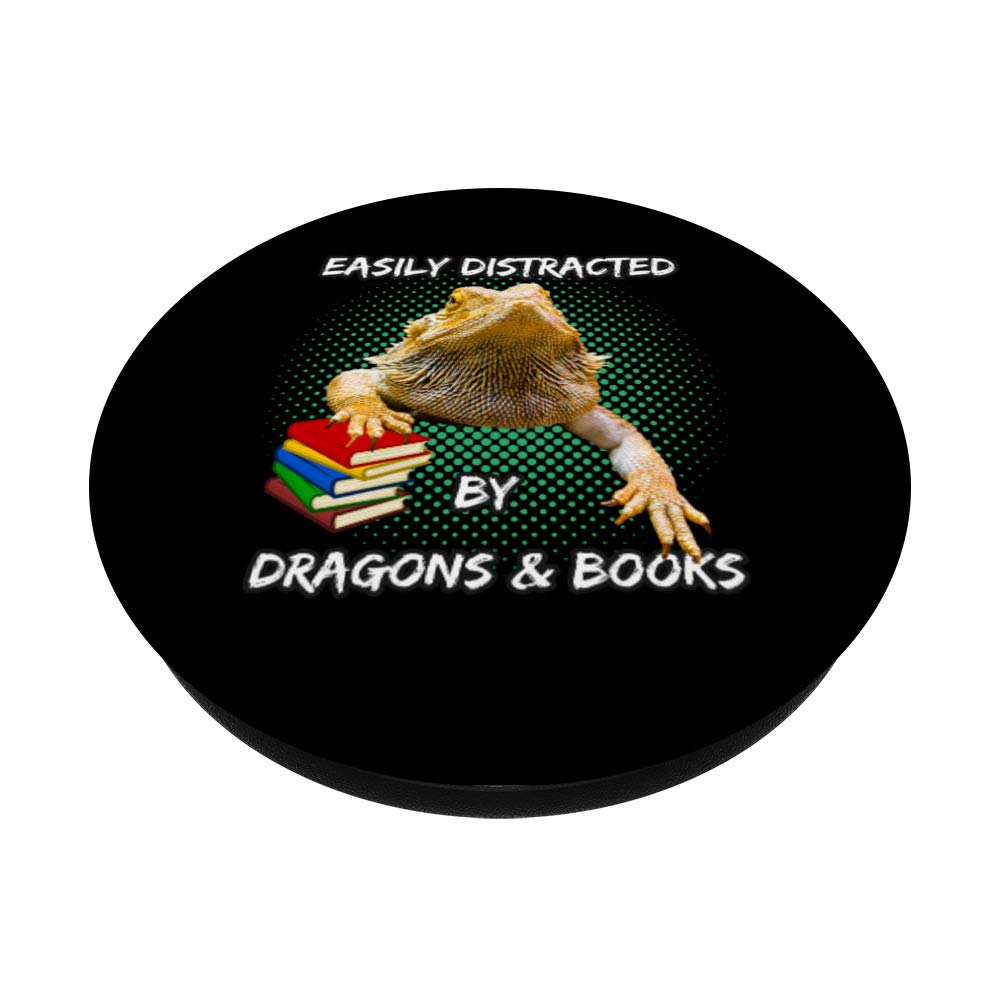 Bearded Dragon PopSockets - Phone & Tablet Grip Stand with Unique Reptile Design | Perfect for Book Lovers & Fantasy Fans | Use for Reading, Gaming, and Daily Phone Protection