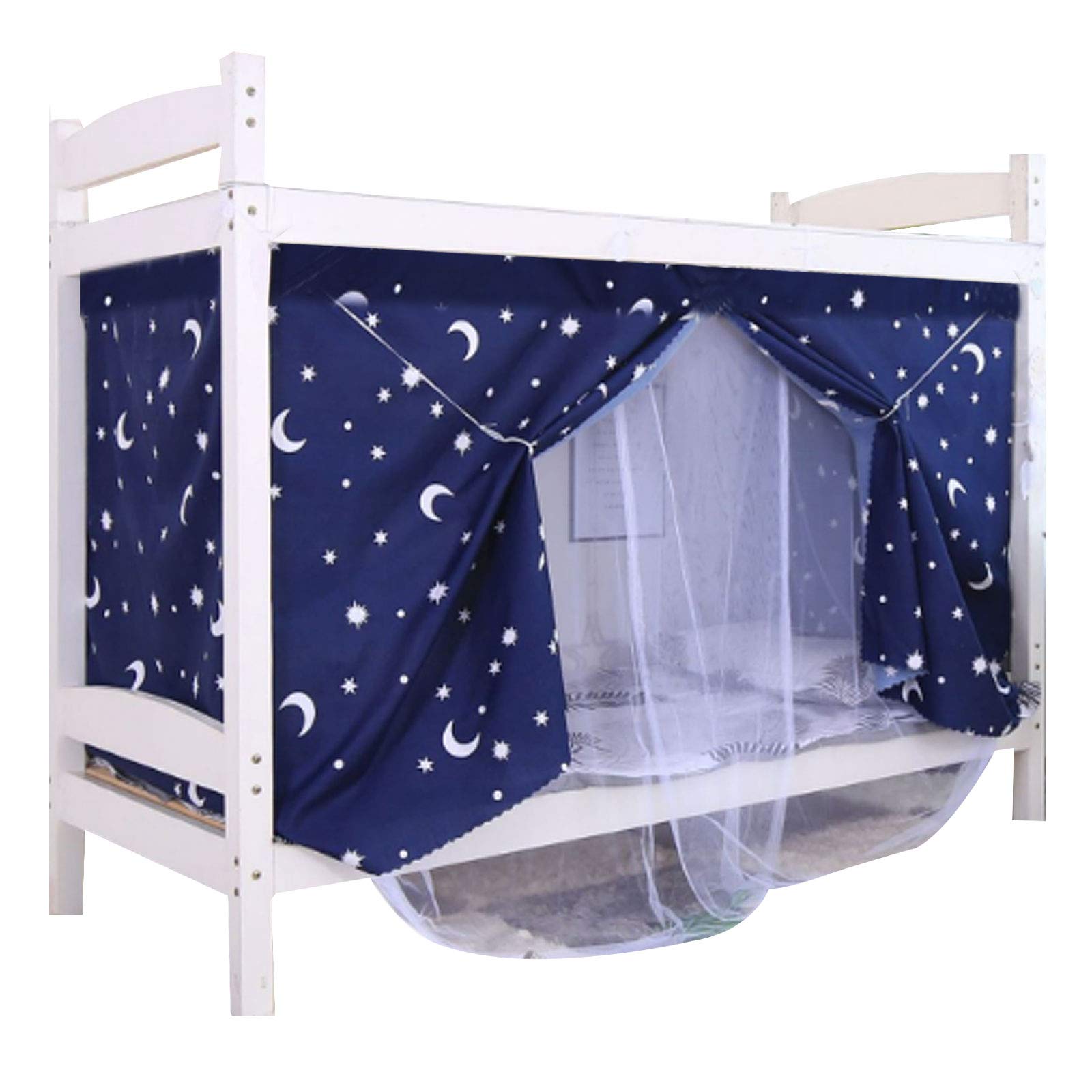 Aisi Mosquito Net Privacy Curtains for College Dorm - Blackout Bed Canopy with Shading Cloth Panel (Style 9) - Perfect for Student Dorms, Bunk Beds & Privacy Protection