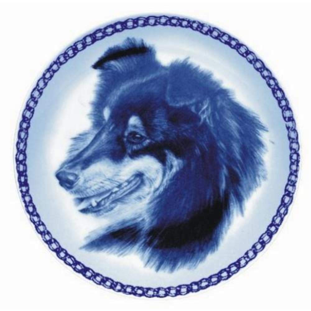 Hand-Painted Shetland Sheepdog Porcelain Dog Plate - 7.61 Inch Collectible Dish for Dog Lovers | Perfect for Home Decor, Gift Giving & Special Occasions
