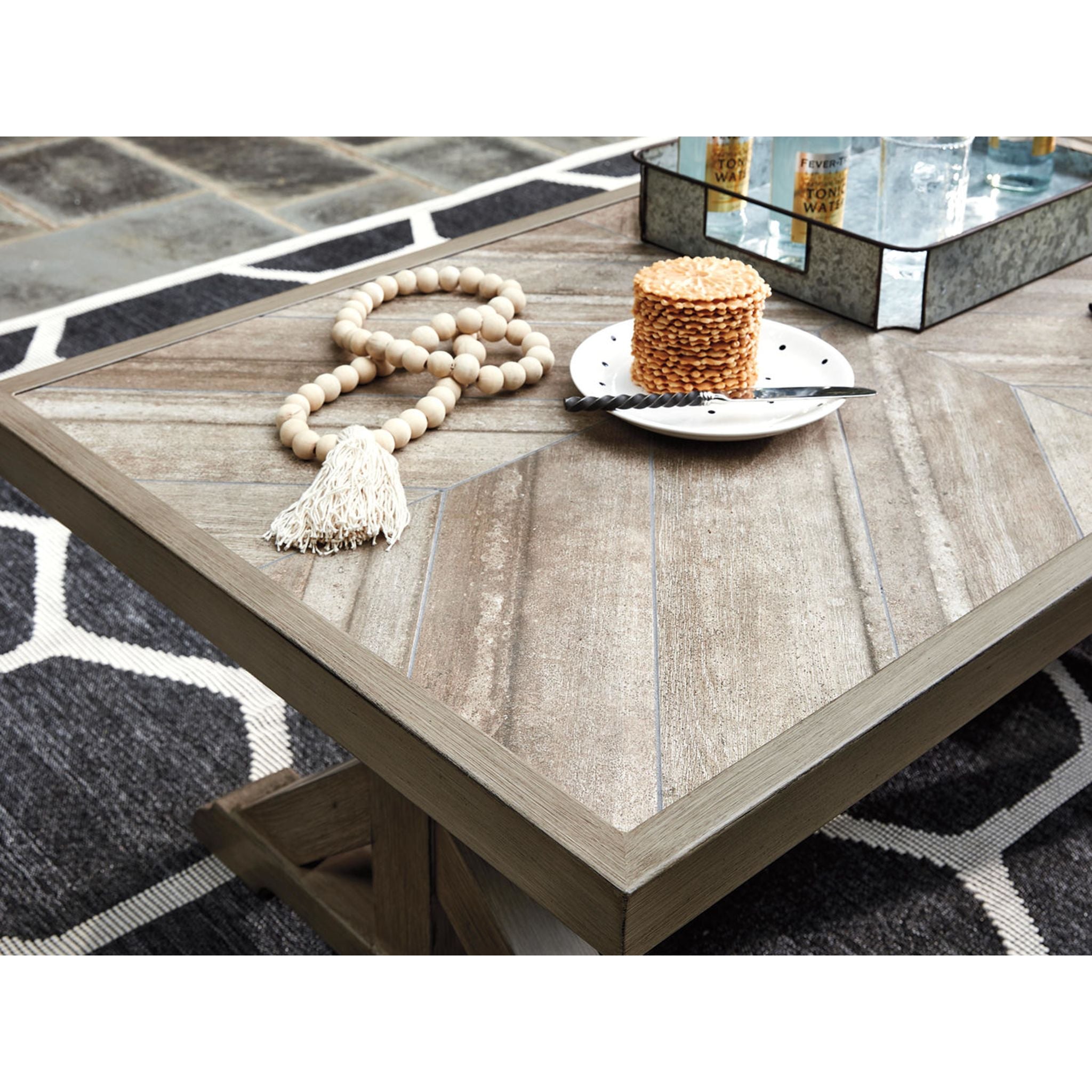Beachcroft Outdoor Coffee Table - Weather-Resistant & Durable Patio Furniture for Garden, Poolside, and Backyard Relaxation