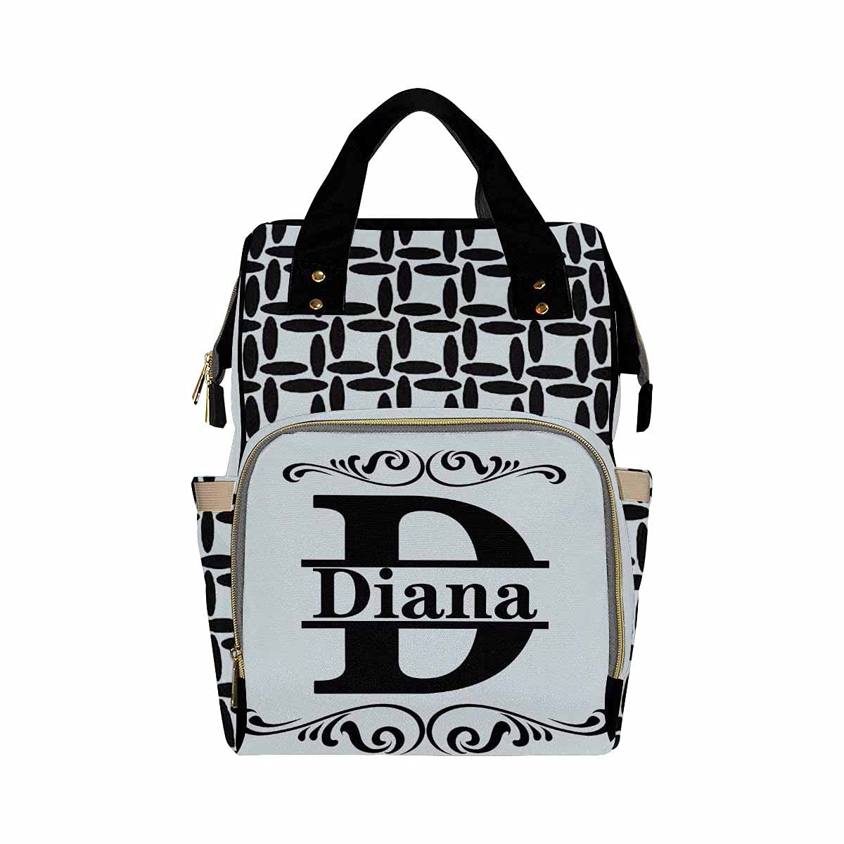 Personalized Monogrammed Diaper Backpack - Custom Name Plaid Nursing Bag for Moms, Waterproof Multifunctional Baby Travel Daypack (Great Baby Shower Gift for New Moms) | Perfect for Hospital Visits, Daycare Trips & Family Outings