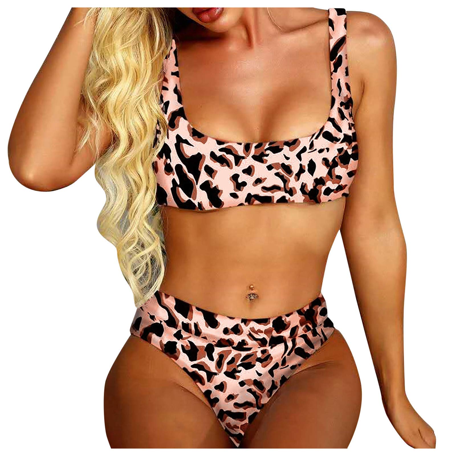**Women's Sexy Digital Print Bikini Set - High Waist Split Swimwear for Beach, Pool & Summer Vacations**