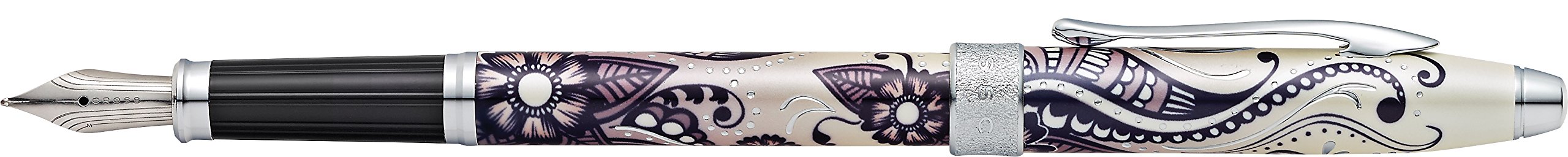Premium Cross Botanica Refillable Fountain Pen with Medium Nib - Elegant Black Primrose Design in Gift Box | Perfect for Writing, Journaling, Calligraphy & Luxury Gifts