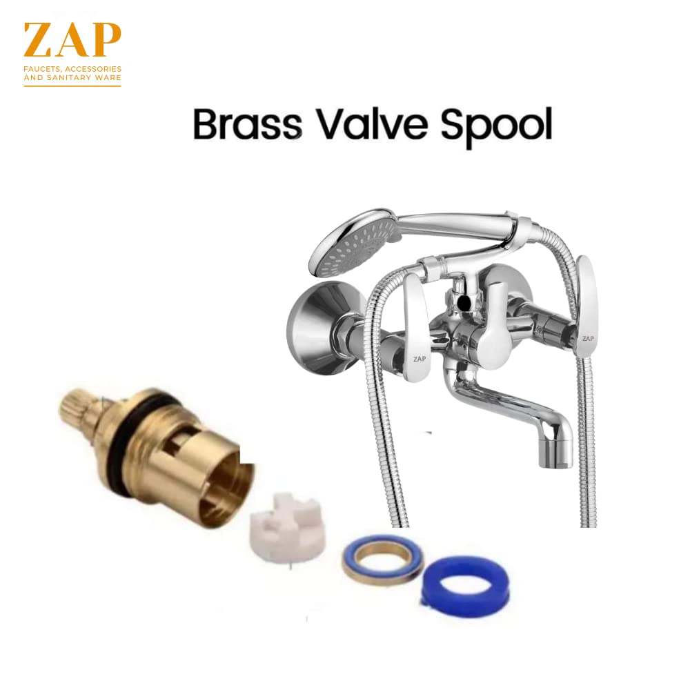 Premium ZAP Arrow 2-in-1 Wall Mixer with Clutch & Multi-Flow Hand Shower | 100% Brass Construction | 1.5M Flexible Hose (Chrome Finish) | Ideal for Bathroom, Shower & Spa Renovations