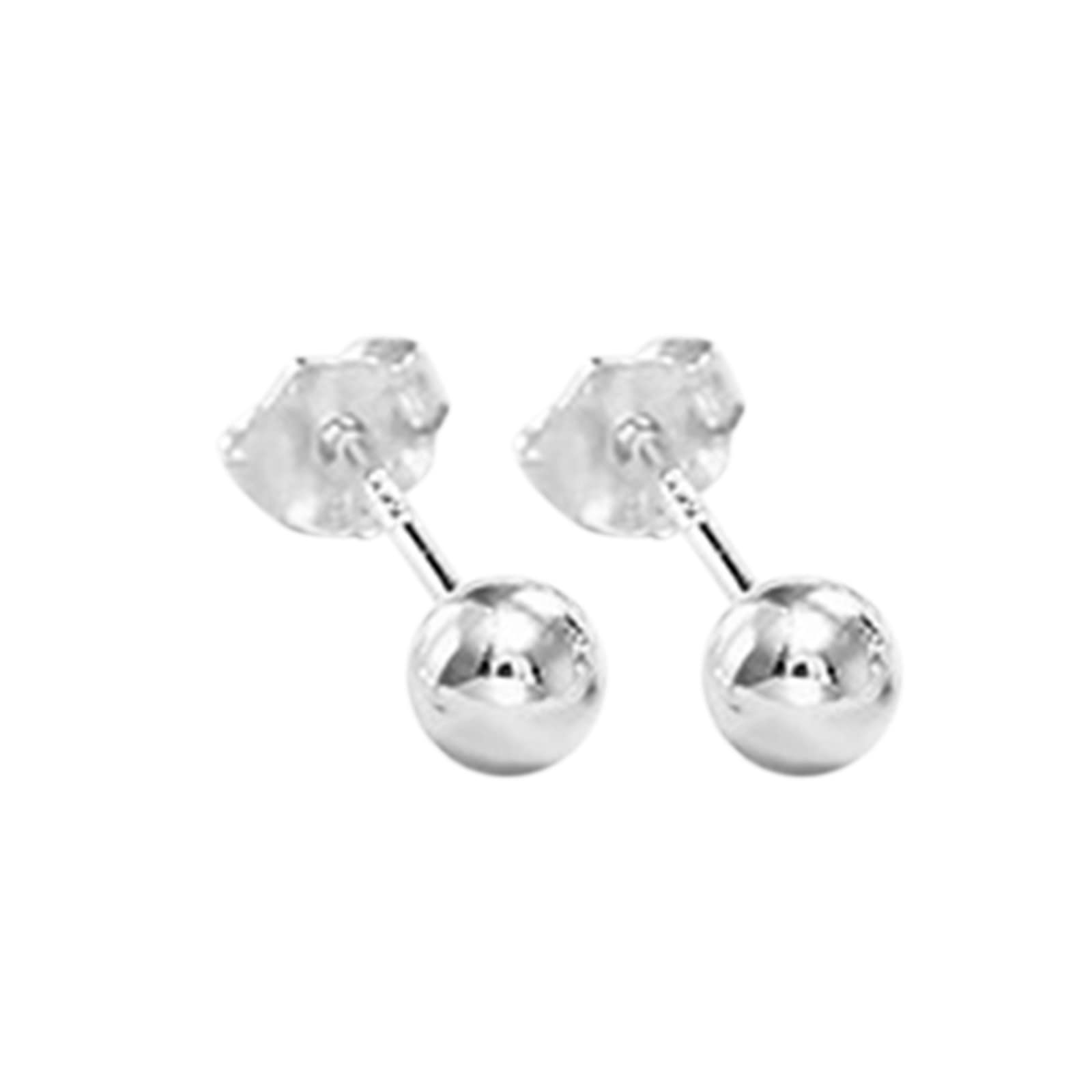 Small Stud Earrings - Beaded Lightweight Fashion Hoop Earrings for Women - Silver Pierced Earrings for Daily Wear, Parties & Gifting