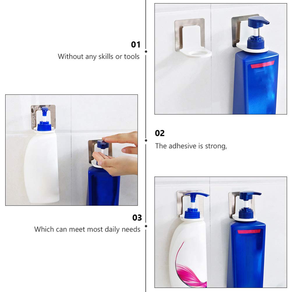 DOITOOL 10-Pack Shower Gel Holder Wall Mounted, Shampoo Soap Dispenser Shelf with Suction Hooks for Bathroom Organization - Perfect for Showers, Sinks, and Kitchen Use