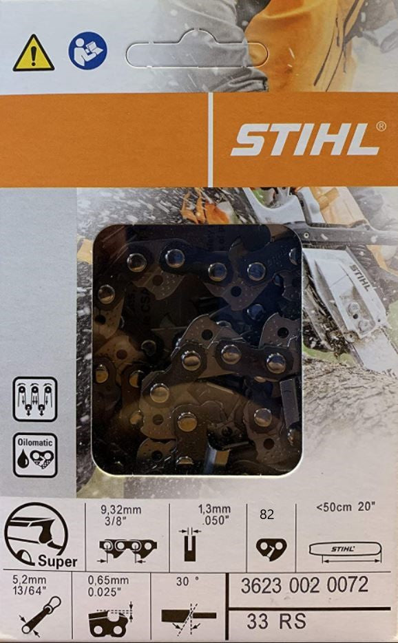 STIHL 33RSC84E Chainsaw Chain - 16 Inch Replacement Chain for STIHL Saws - Professional Grade Cutting Performance for Wood Cutting, Tree Trimming & Firewood Preparation