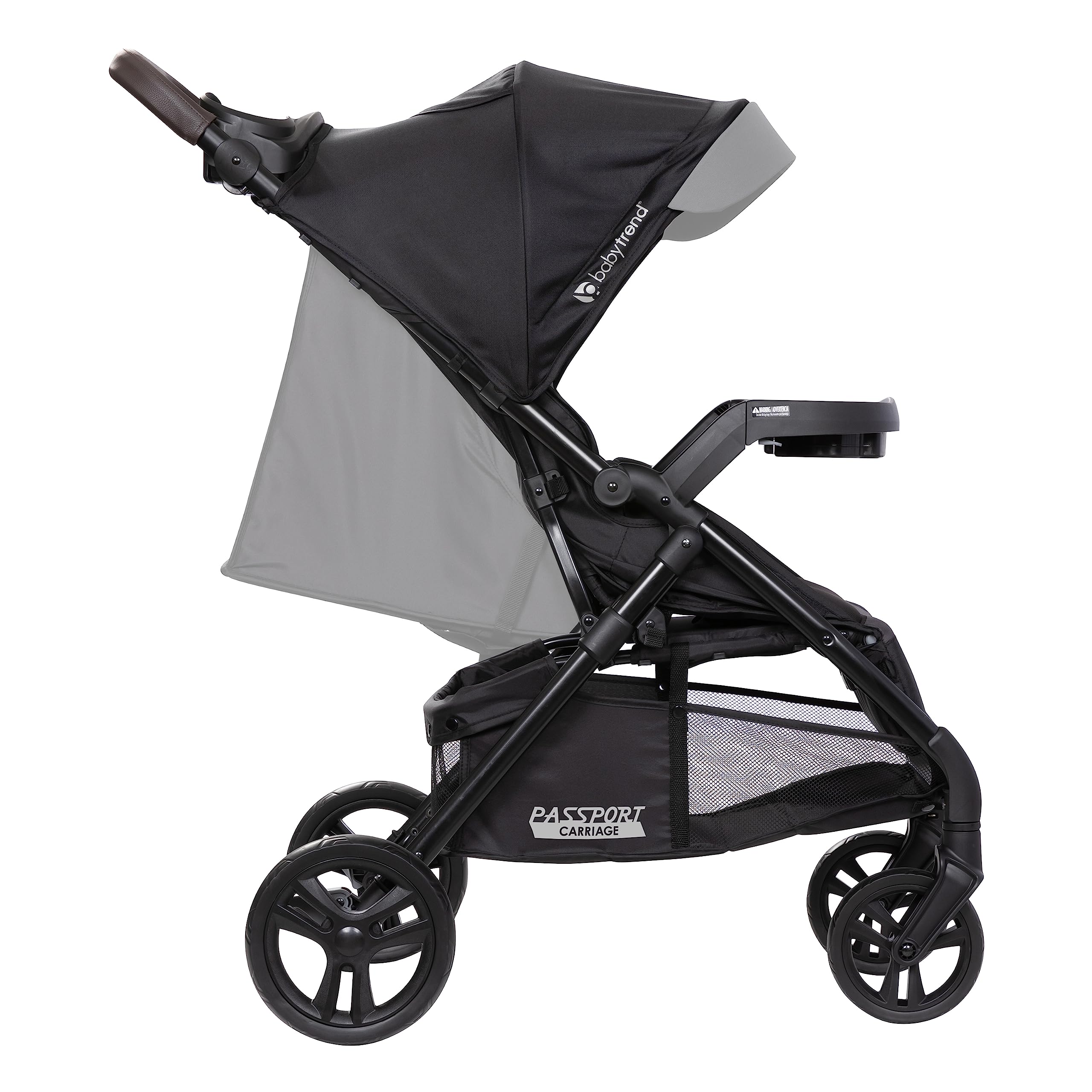 Baby Trend Passport DLX Travel System Stroller with EZ-Lift Plus Infant Car Seat - Uptown Black | Lightweight Compact Stroller for Newborns & Toddlers | Perfect for Air Travel, Shopping & Daily Walks